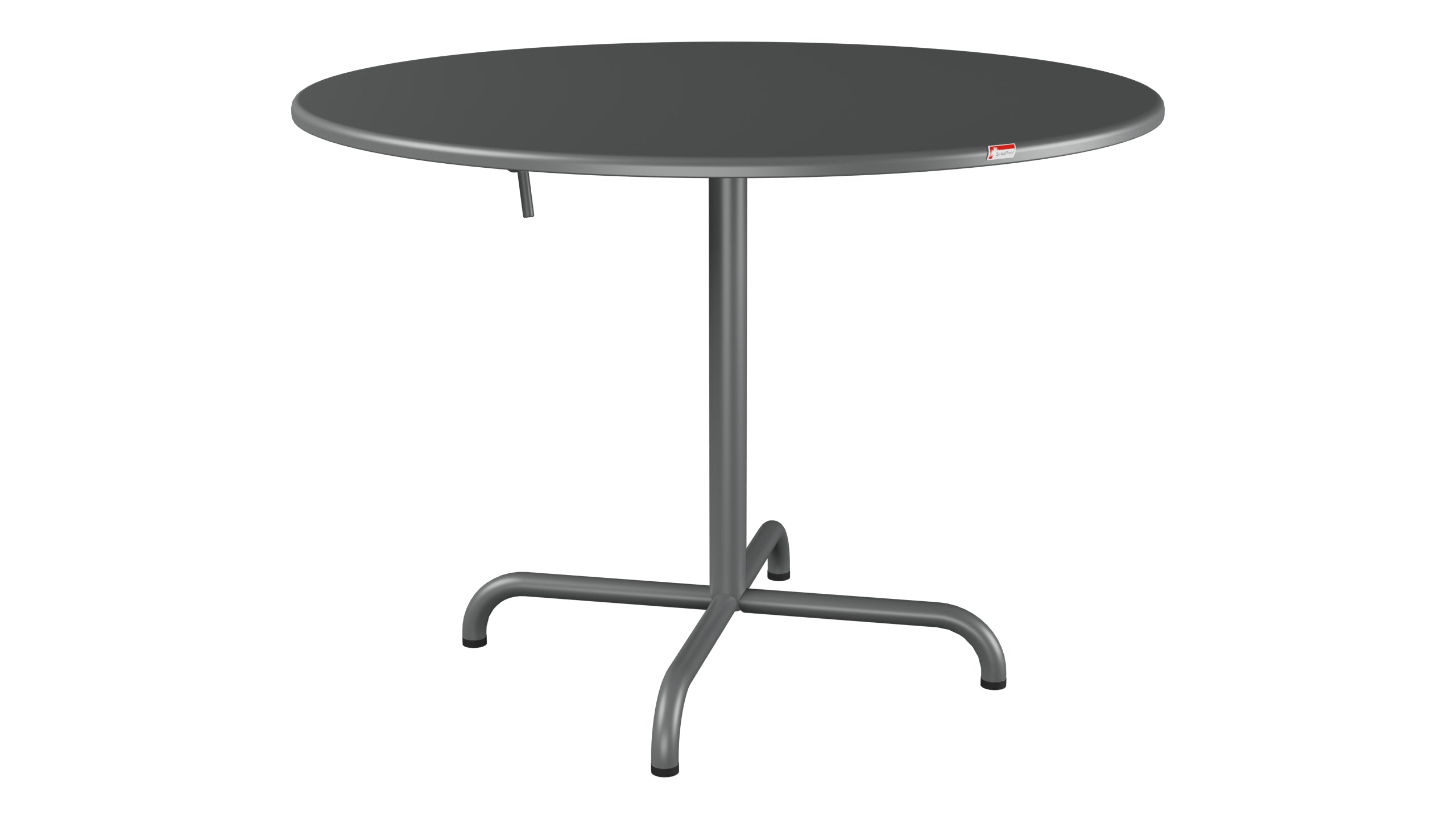 Davos Glasfaser-Gartentisch ø100 klappbar in Graphit präsentiert im Onlineshop von KAQTU Design AG. Gartentisch ist von Schaffner