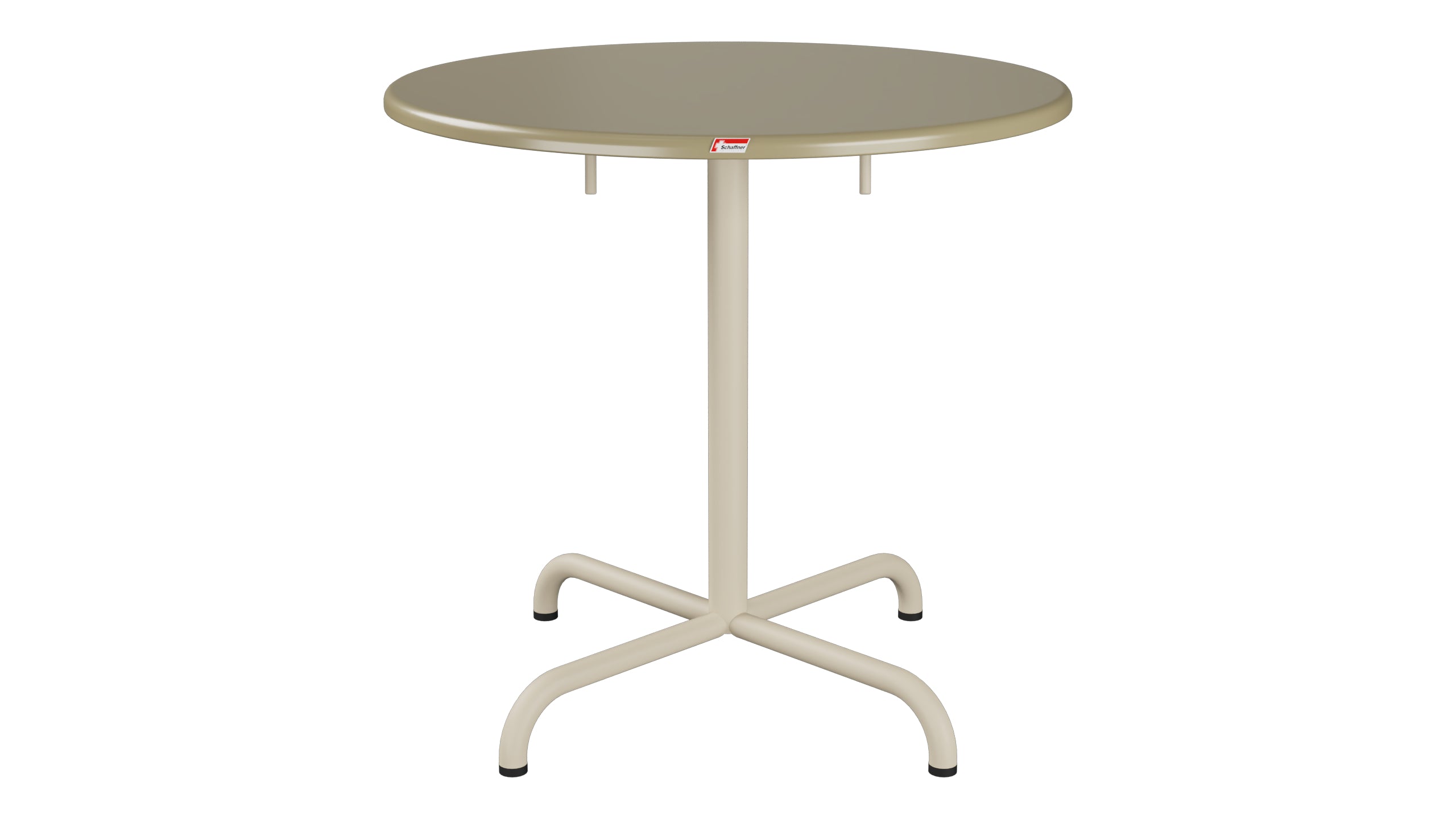 Davos Glasfaser-Gartentisch ø75 klappbar in Champagner präsentiert im Onlineshop von KAQTU Design AG. Gartentisch ist von Schaffner