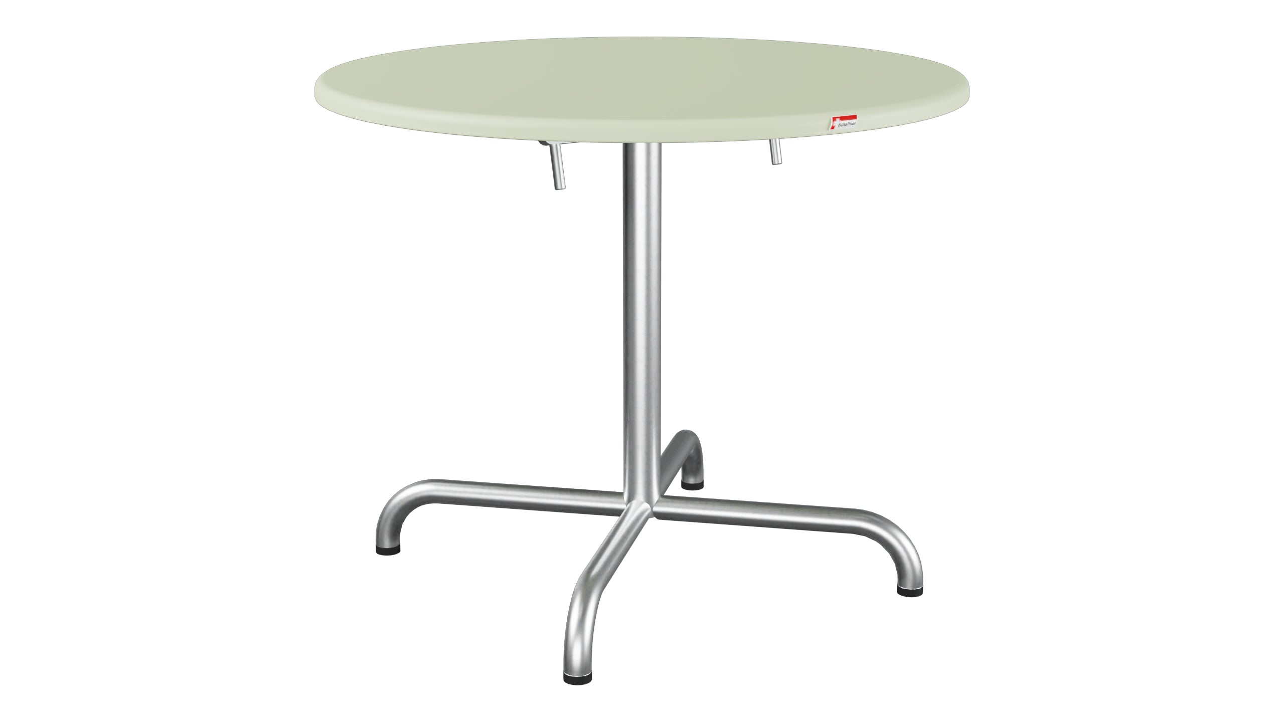 Davos Glasfaser-Salontisch ø75 / 62 klappbar in Pastellgrün präsentiert im Onlineshop von KAQTU Design AG. Beistelltisch Outdoor ist von Schaffner
