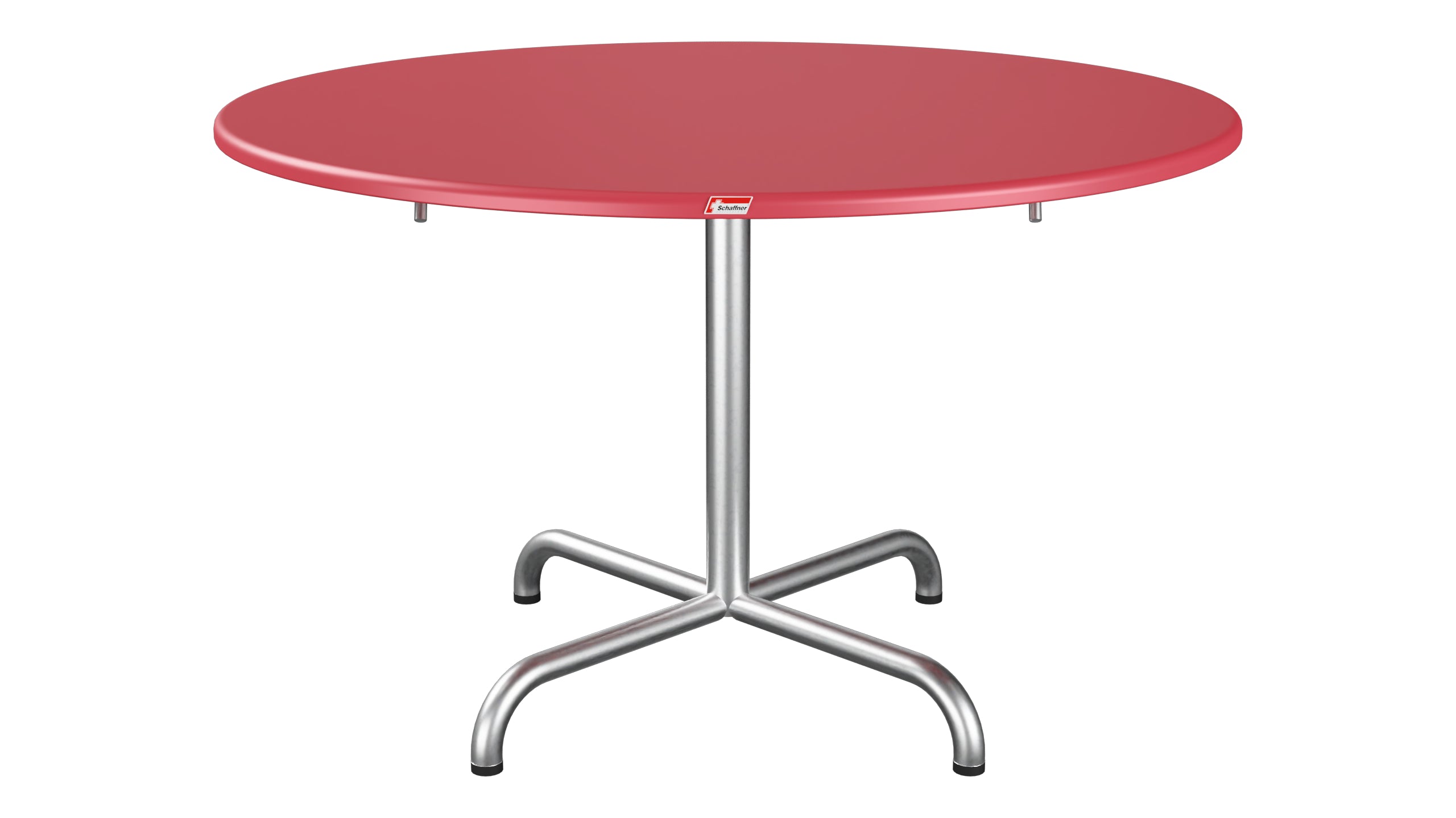 Davos Glasfaser-Salontisch ø100 / 62 klappbar in Ahornrot präsentiert im Onlineshop von KAQTU Design AG. Beistelltisch Outdoor ist von Schaffner