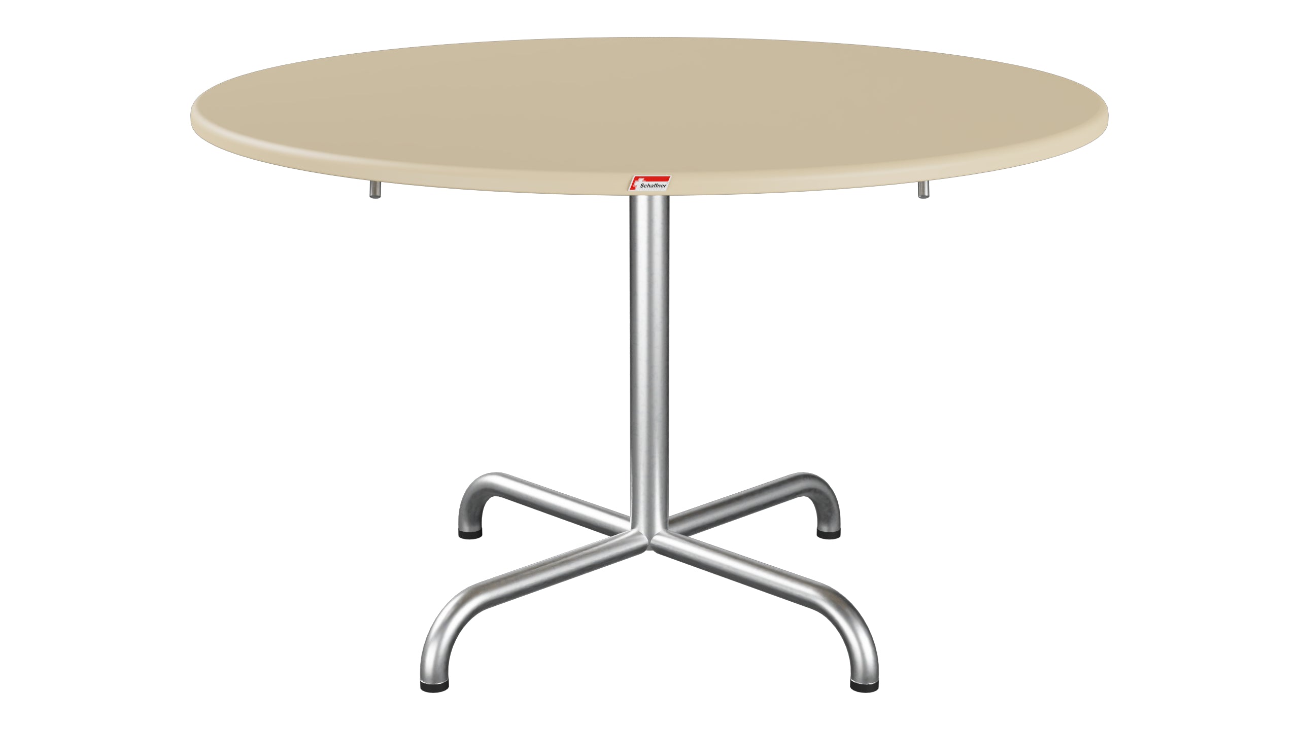 Davos Glasfaser-Salontisch ø100 / 62 klappbar in Pastellbraun präsentiert im Onlineshop von KAQTU Design AG. Beistelltisch Outdoor ist von Schaffner