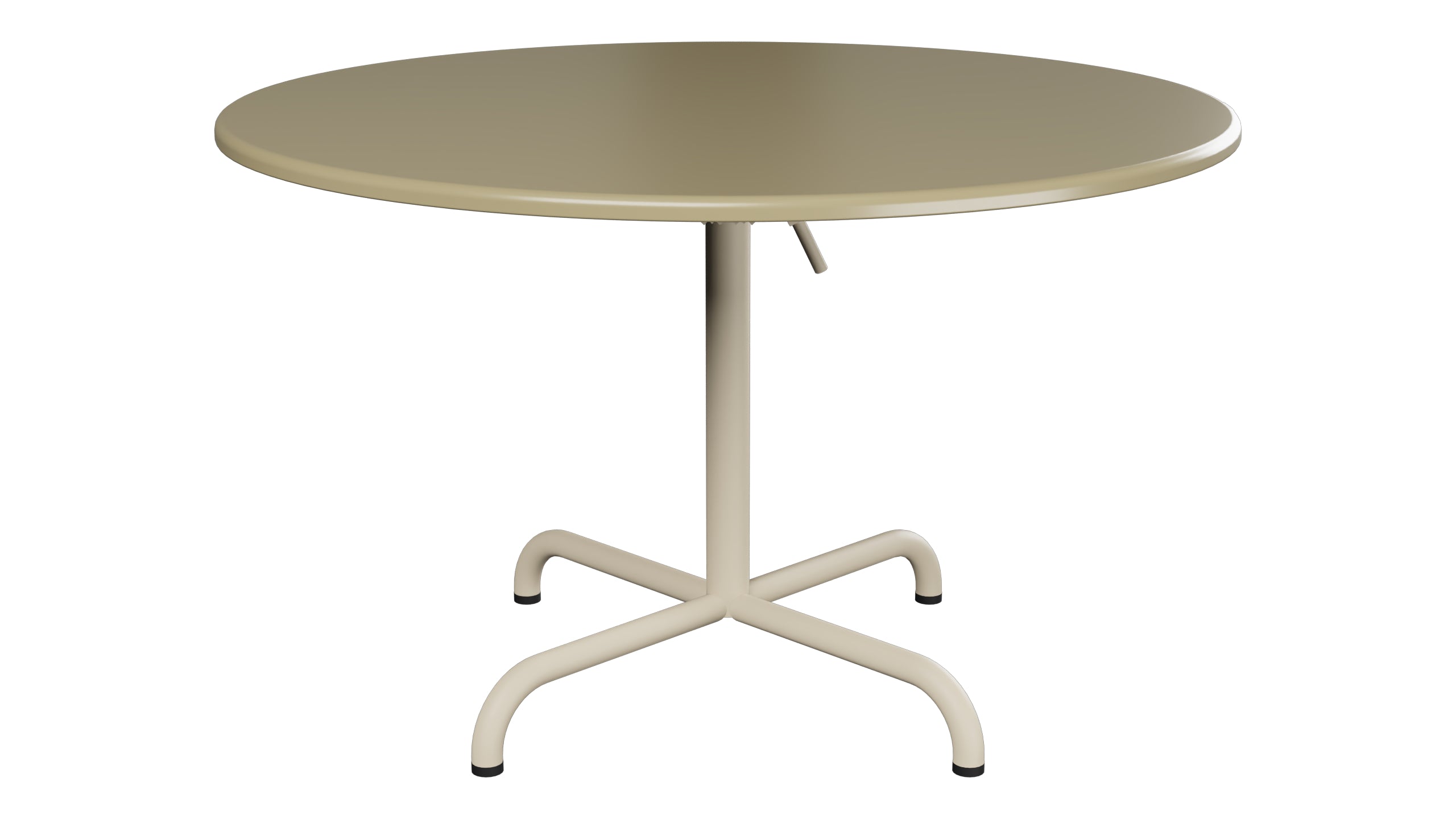 Davos Glasfaser-Salontisch ø100 / 62 klappbar in Champagner präsentiert im Onlineshop von KAQTU Design AG. Beistelltisch Outdoor ist von Schaffner