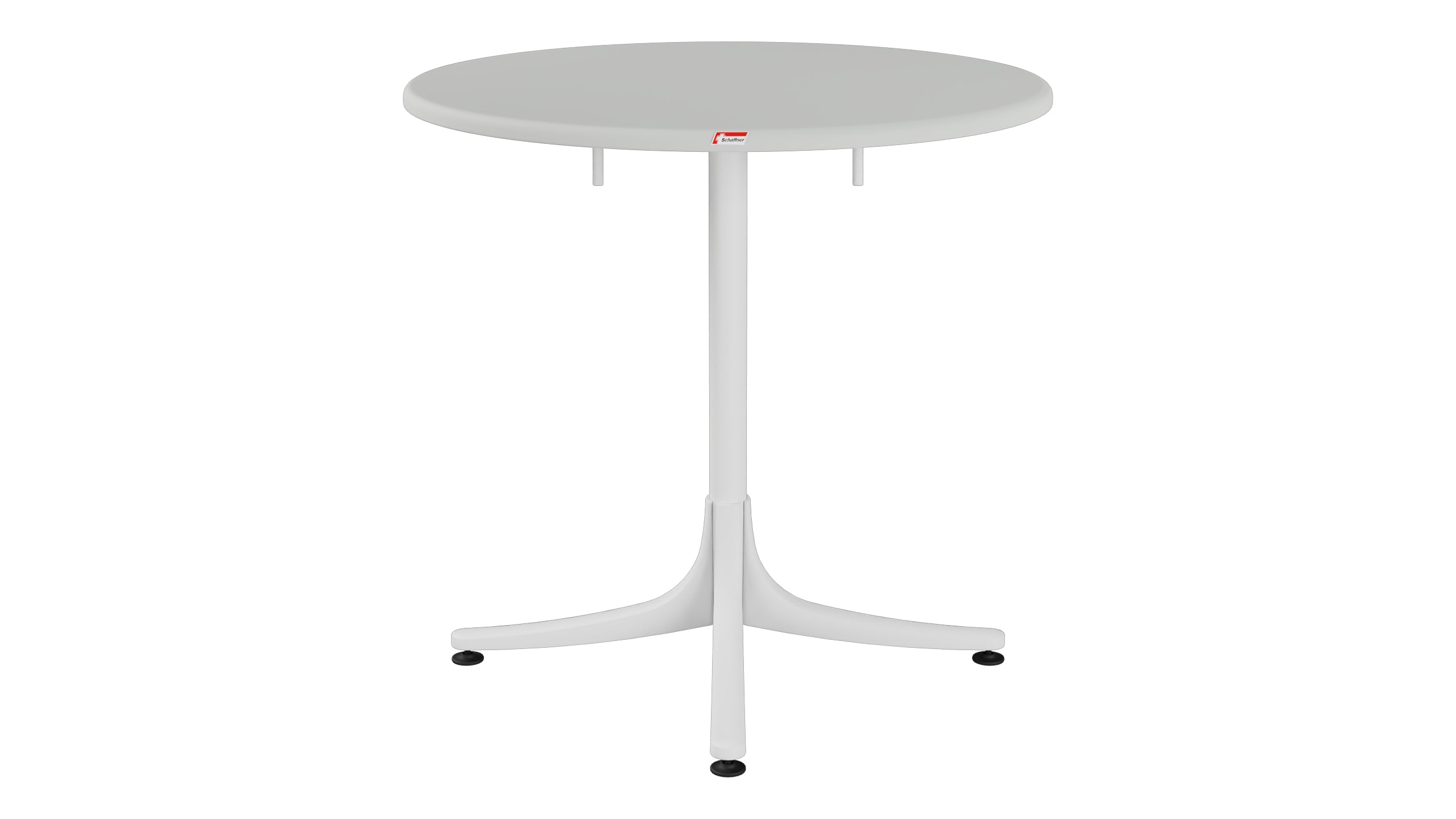 Schaffhausen Glasfaser-Gartentisch ø75 klappbar in Alusilber präsentiert im Onlineshop von KAQTU Design AG. Gartentisch ist von Schaffner