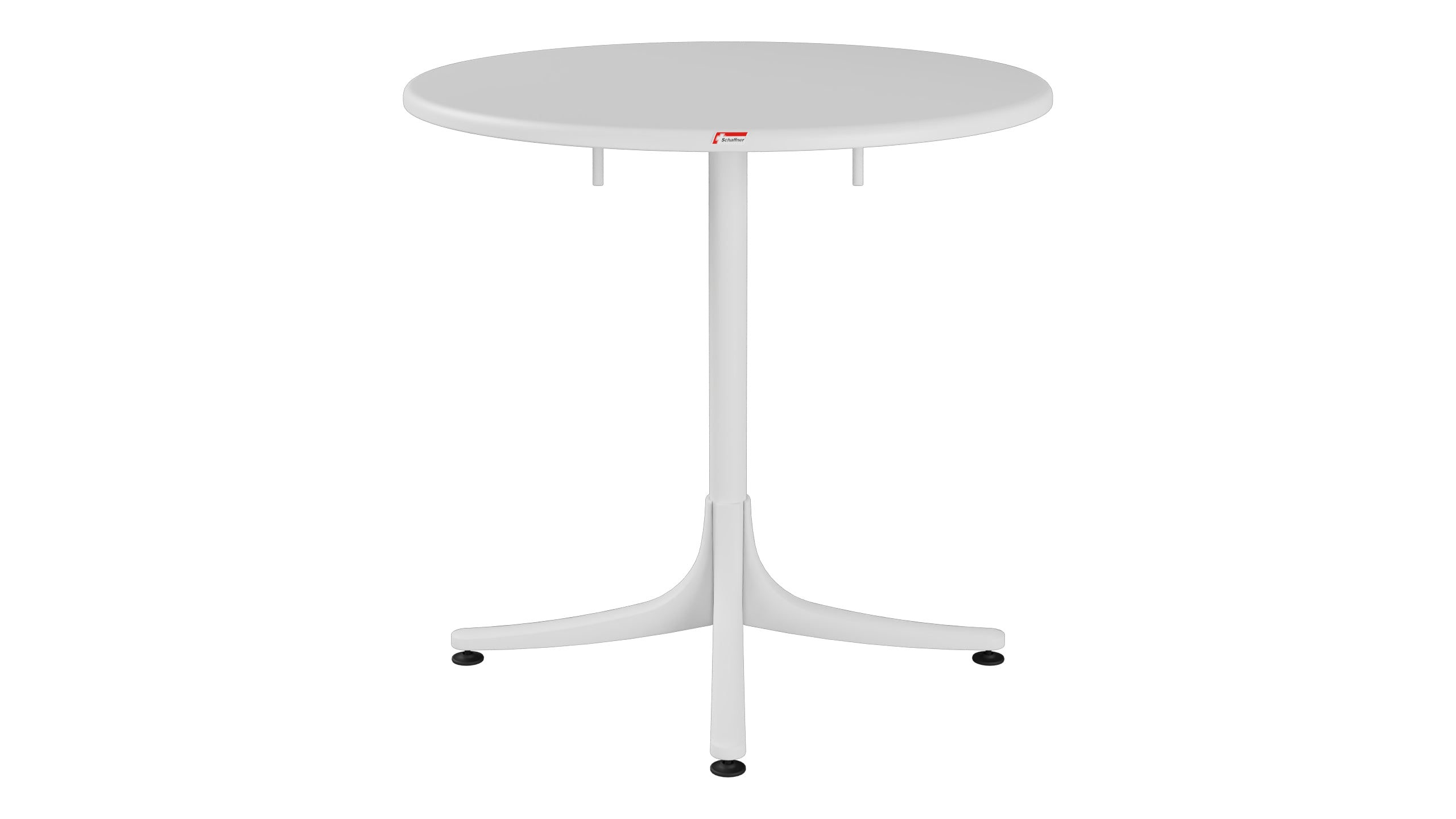Schaffhausen Glasfaser-Gartentisch ø75 klappbar in Weiss präsentiert im Onlineshop von KAQTU Design AG. Gartentisch ist von Schaffner