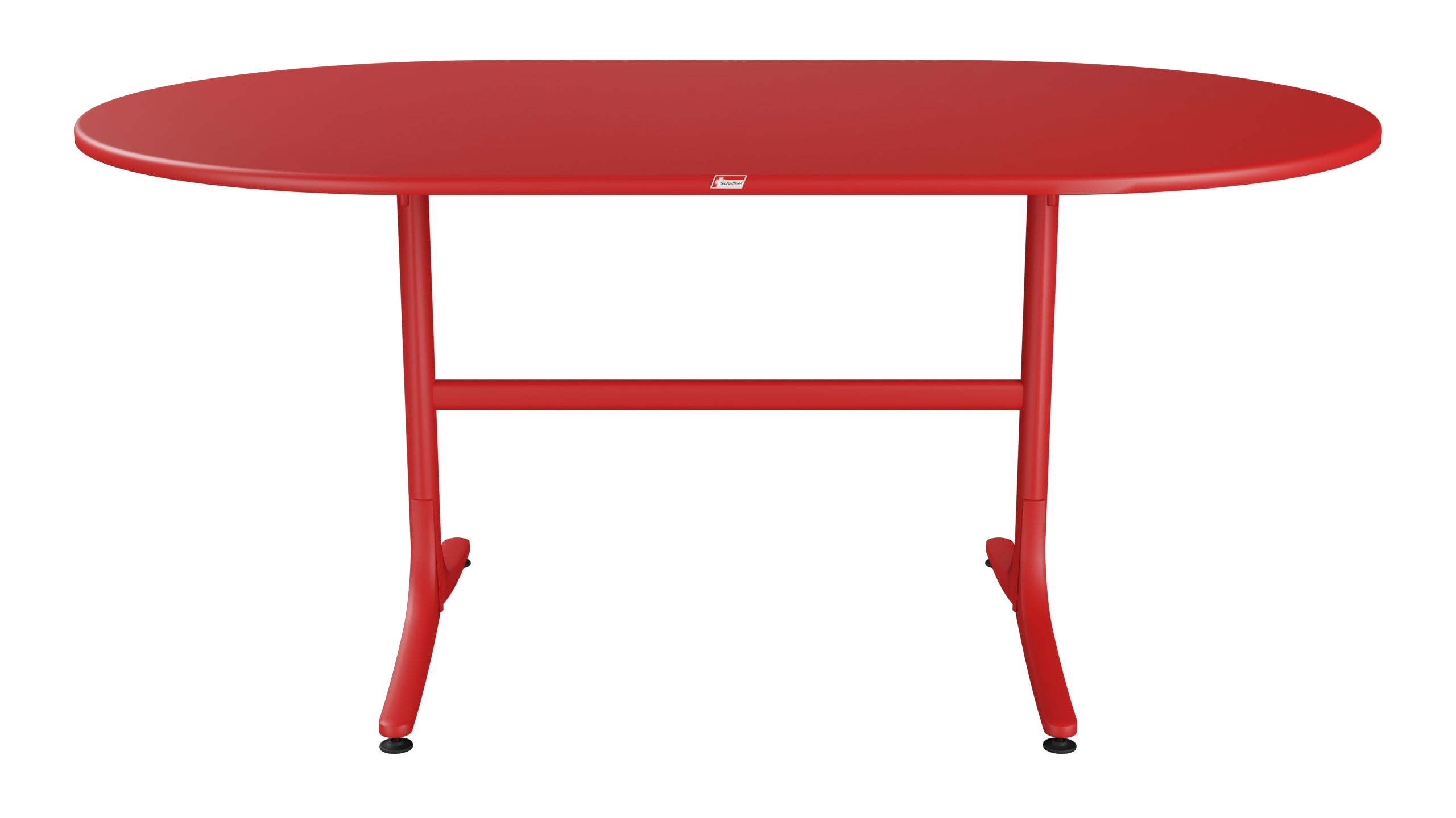 Schaffhausen Glasfaser-Gartentisch 160x95 oval klappbar in Rot präsentiert im Onlineshop von KAQTU Design AG. Gartentisch ist von Schaffner