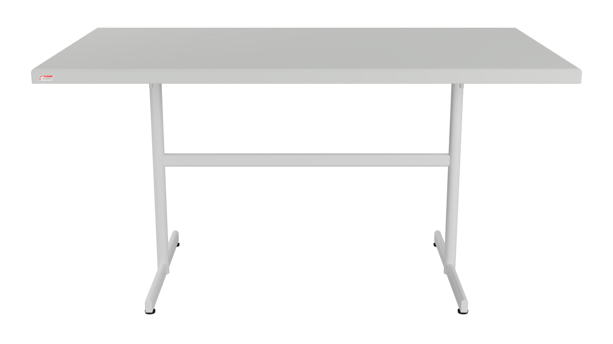 Bodensee Glasfaser-Gartentisch 140x80 klappbar in Alusilber präsentiert im Onlineshop von KAQTU Design AG. Gartentisch ist von Schaffner