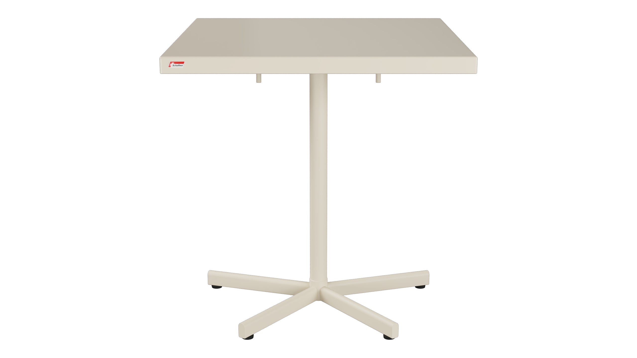 Bodensee Glasfaser-Gartentisch 70x70 klappbar in Pastellsand präsentiert im Onlineshop von KAQTU Design AG. Gartentisch ist von Schaffner