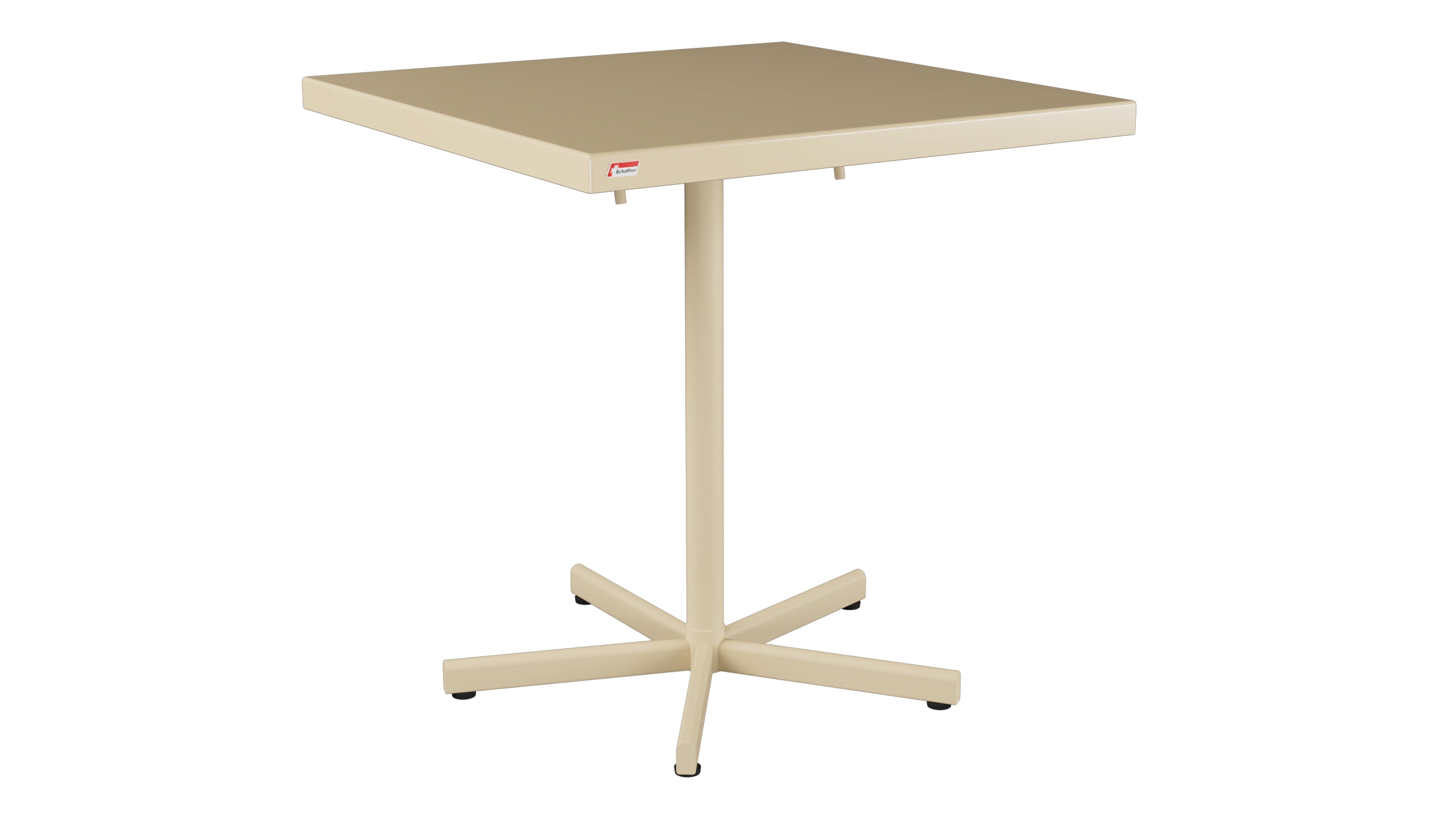 Bodensee Glasfaser-Gartentisch 70x70 klappbar in Pastellbraun präsentiert im Onlineshop von KAQTU Design AG. Gartentisch ist von Schaffner