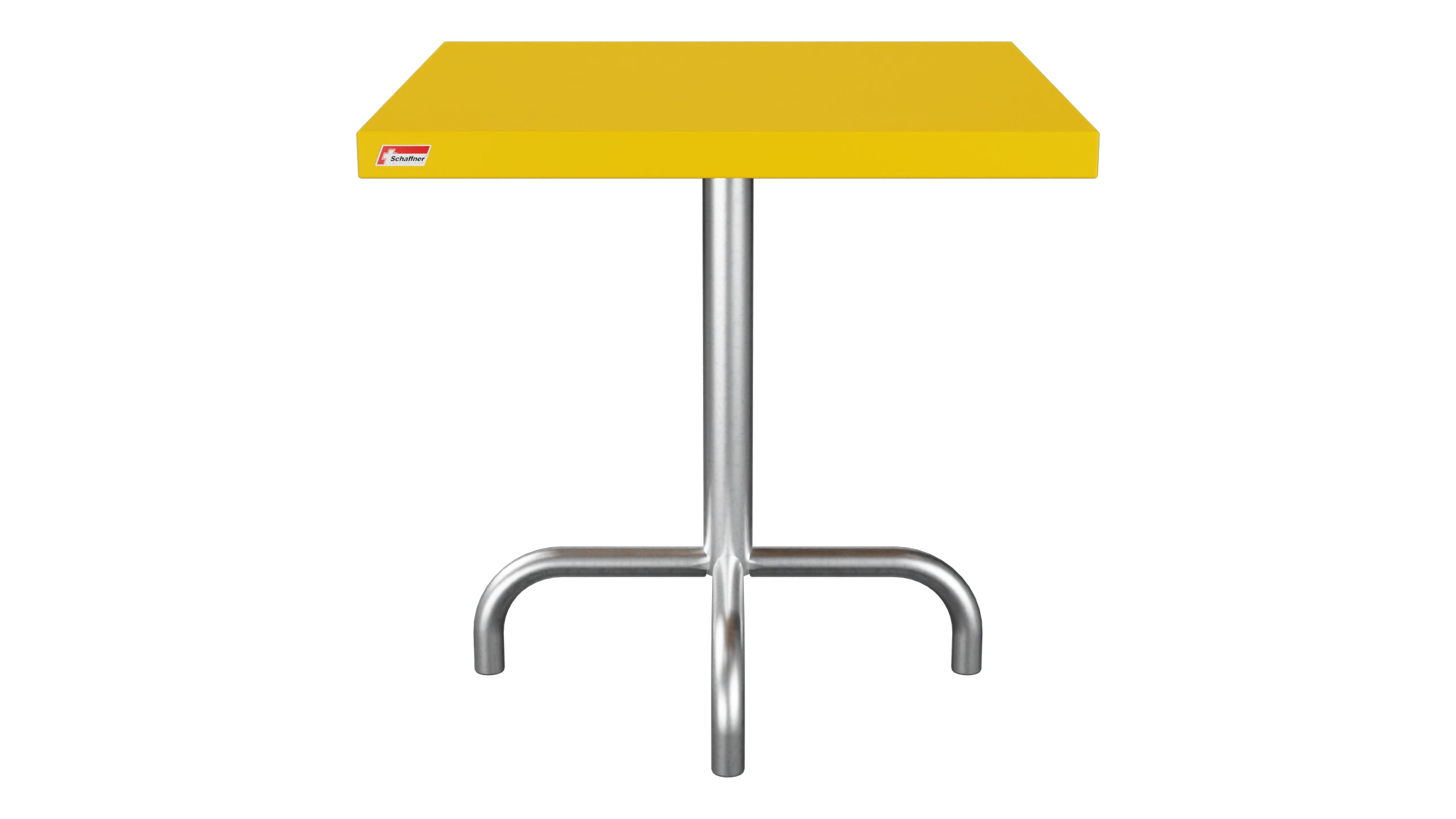 Säntis Metall-Beistelltisch Outdoor 50x50 / 50 in Gelb präsentiert im Onlineshop von KAQTU Design AG. Beistelltisch Outdoor ist von Schaffner