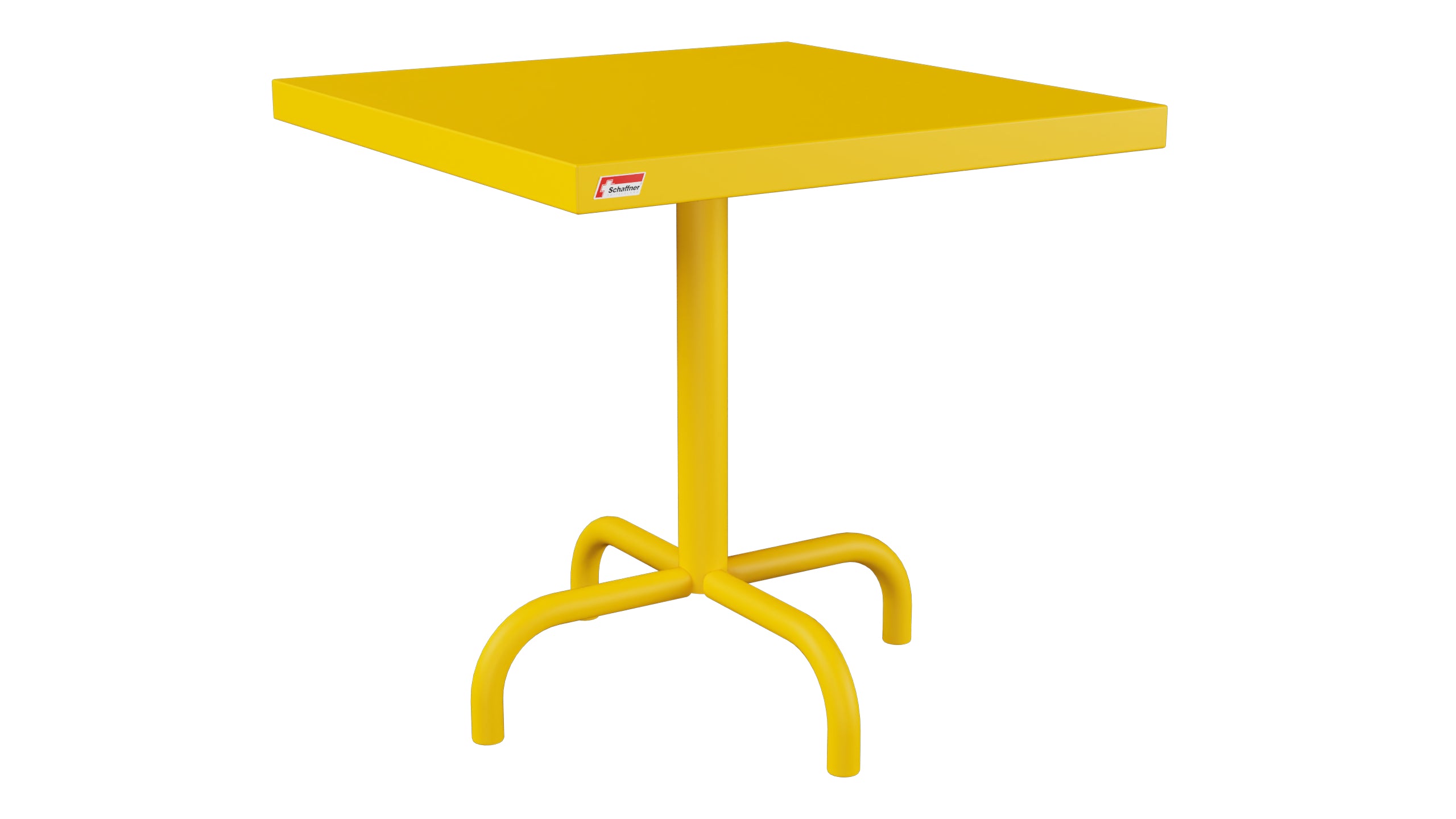Säntis Metall-Beistelltisch Outdoor 50x50 / 50 in Gelb präsentiert im Onlineshop von KAQTU Design AG. Beistelltisch Outdoor ist von Schaffner