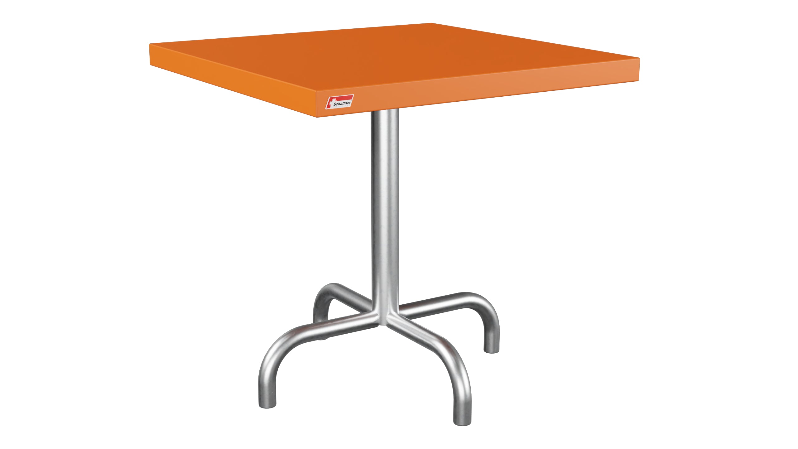 Säntis Metall-Beistelltisch Outdoor 50x50 / 50 in Orange präsentiert im Onlineshop von KAQTU Design AG. Beistelltisch Outdoor ist von Schaffner