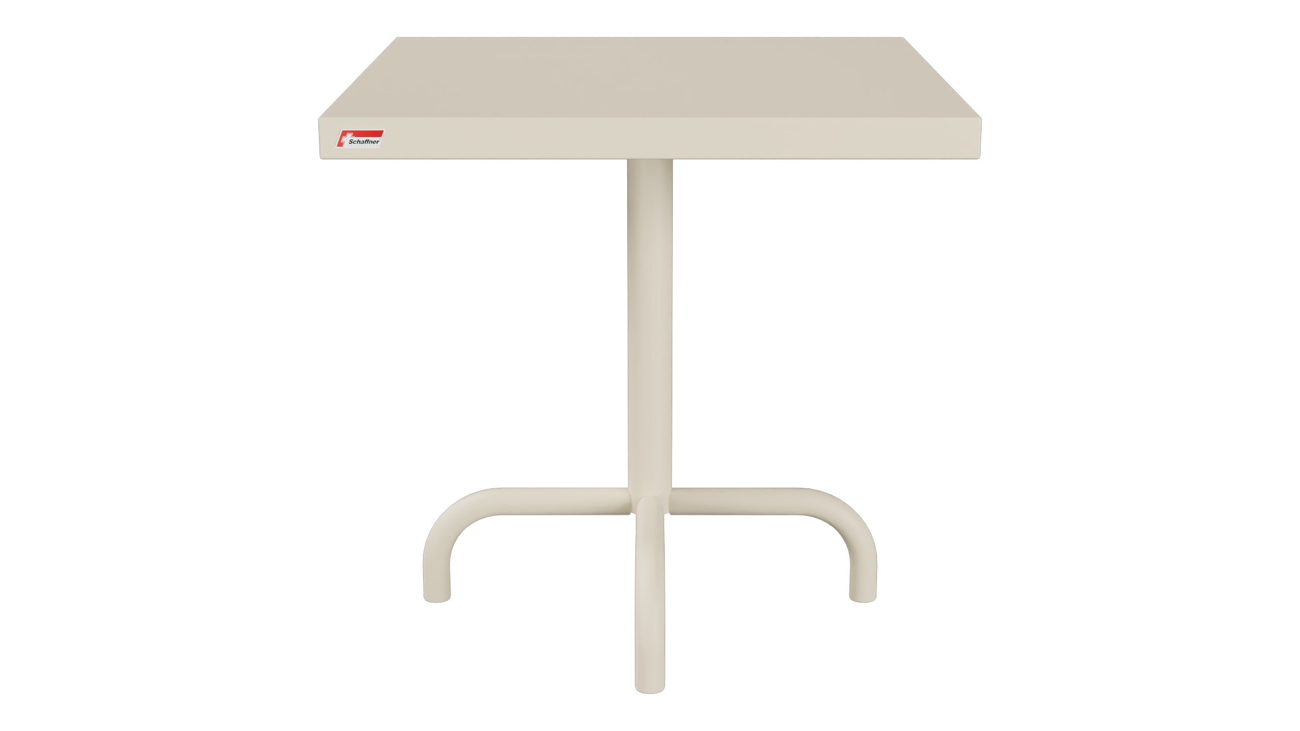 Säntis Metall-Beistelltisch Outdoor 50x50 / 50 in Pastellsand präsentiert im Onlineshop von KAQTU Design AG. Beistelltisch Outdoor ist von Schaffner