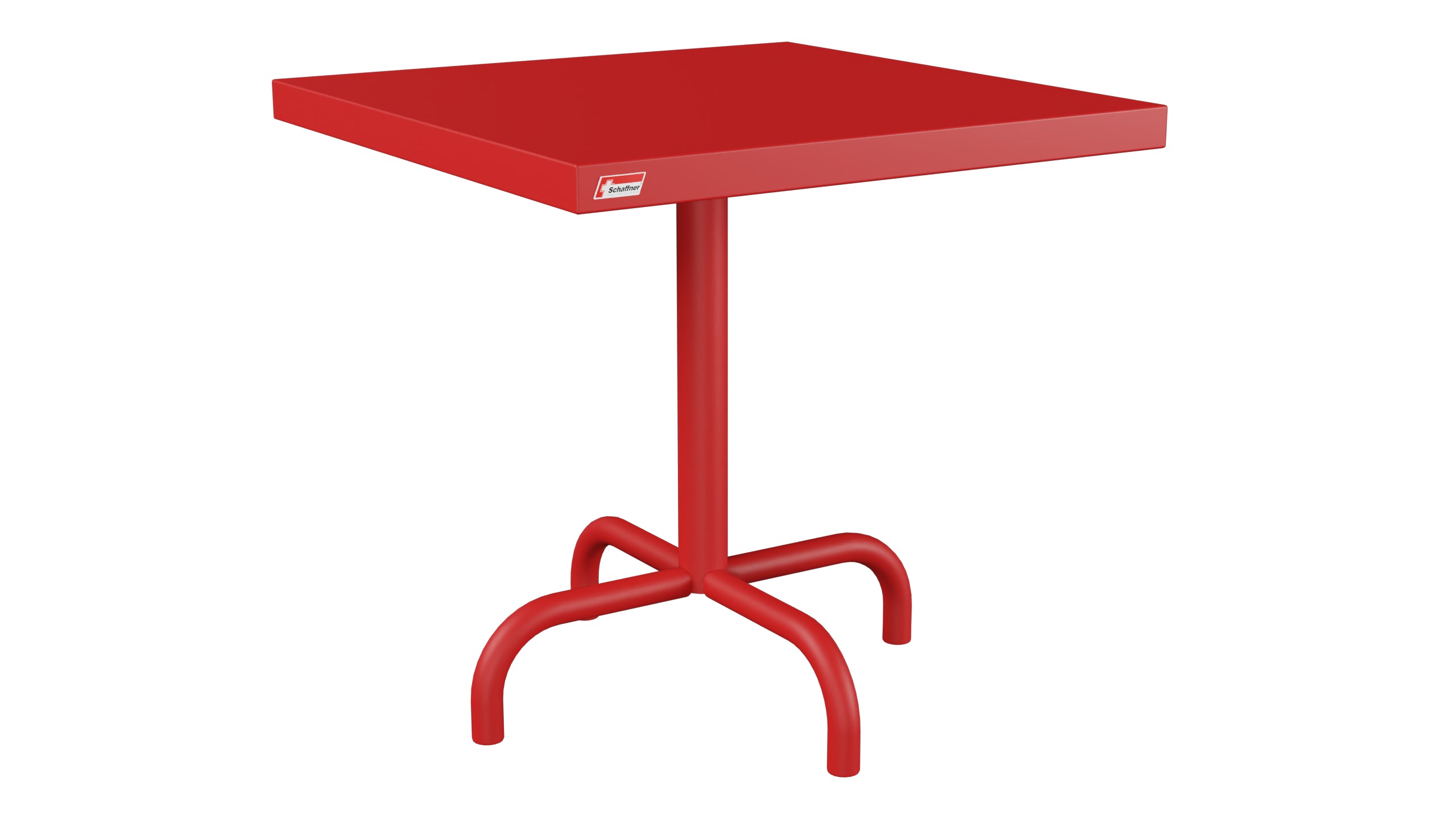 Säntis Metall-Beistelltisch Outdoor 50x50 / 50 in Rot präsentiert im Onlineshop von KAQTU Design AG. Beistelltisch Outdoor ist von Schaffner