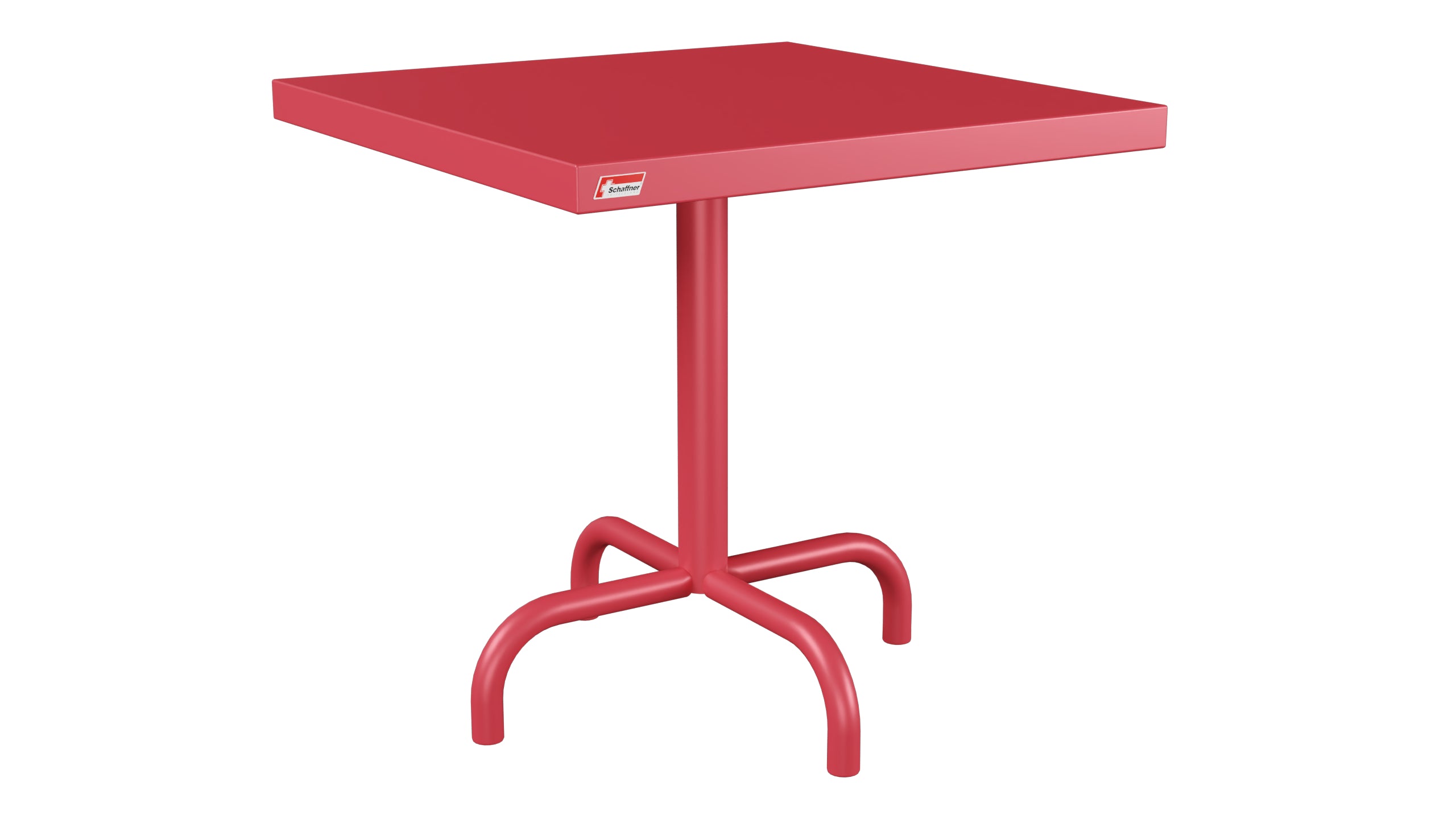 Säntis Metall-Beistelltisch Outdoor 50x50 / 50 in Ahornrot präsentiert im Onlineshop von KAQTU Design AG. Beistelltisch Outdoor ist von Schaffner
