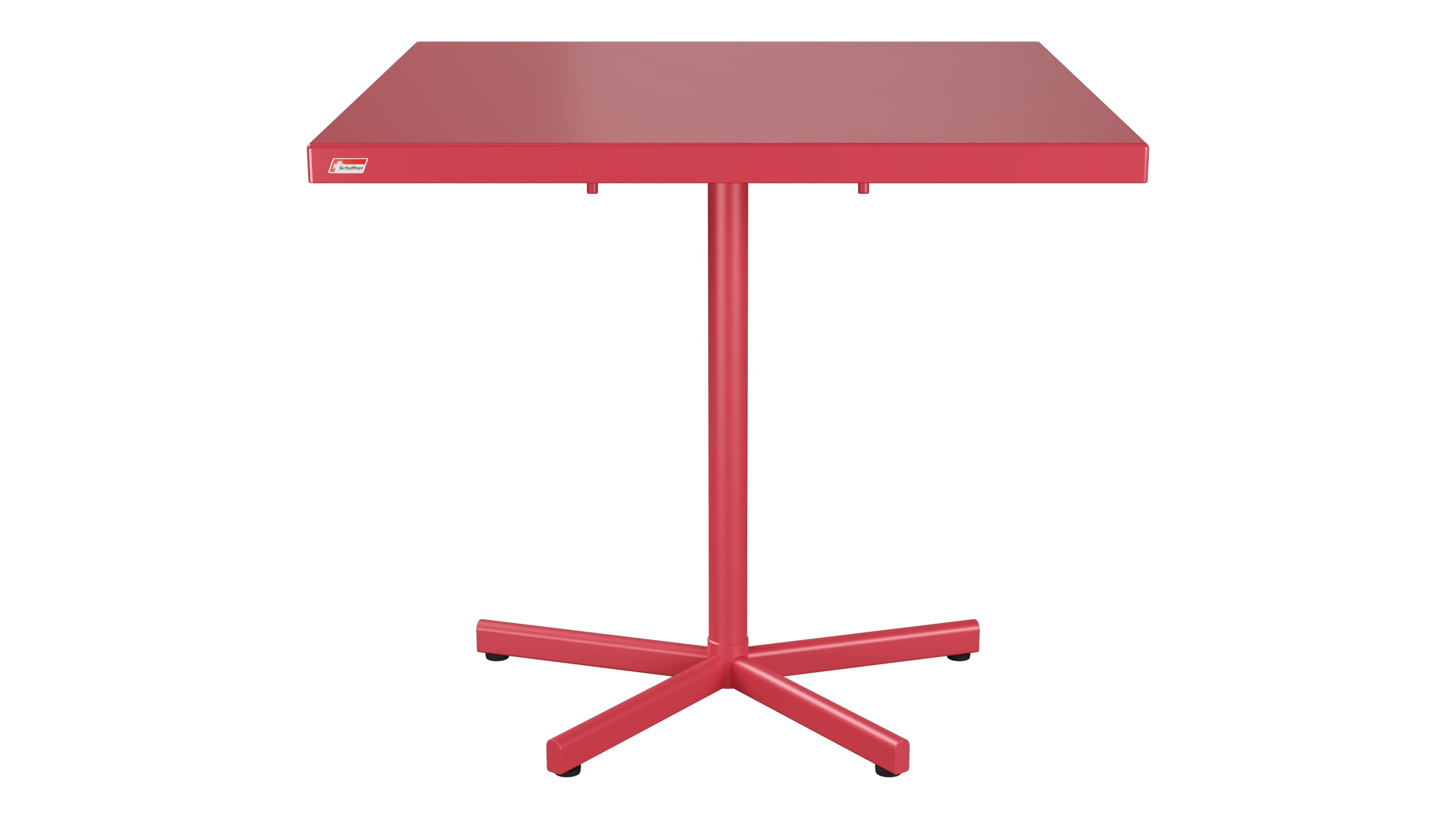 Bodensee Glasfaser-Gartentisch 80x80 klappbar in Ahornrot präsentiert im Onlineshop von KAQTU Design AG. Gartentisch ist von Schaffner