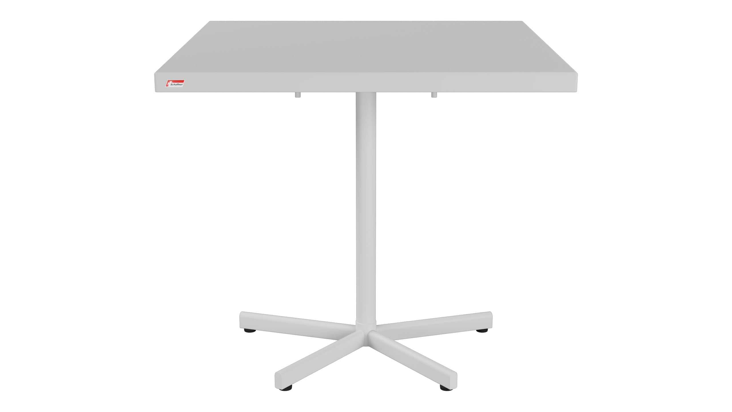 Bodensee Glasfaser-Gartentisch 80x80 klappbar in Alusilber präsentiert im Onlineshop von KAQTU Design AG. Gartentisch ist von Schaffner