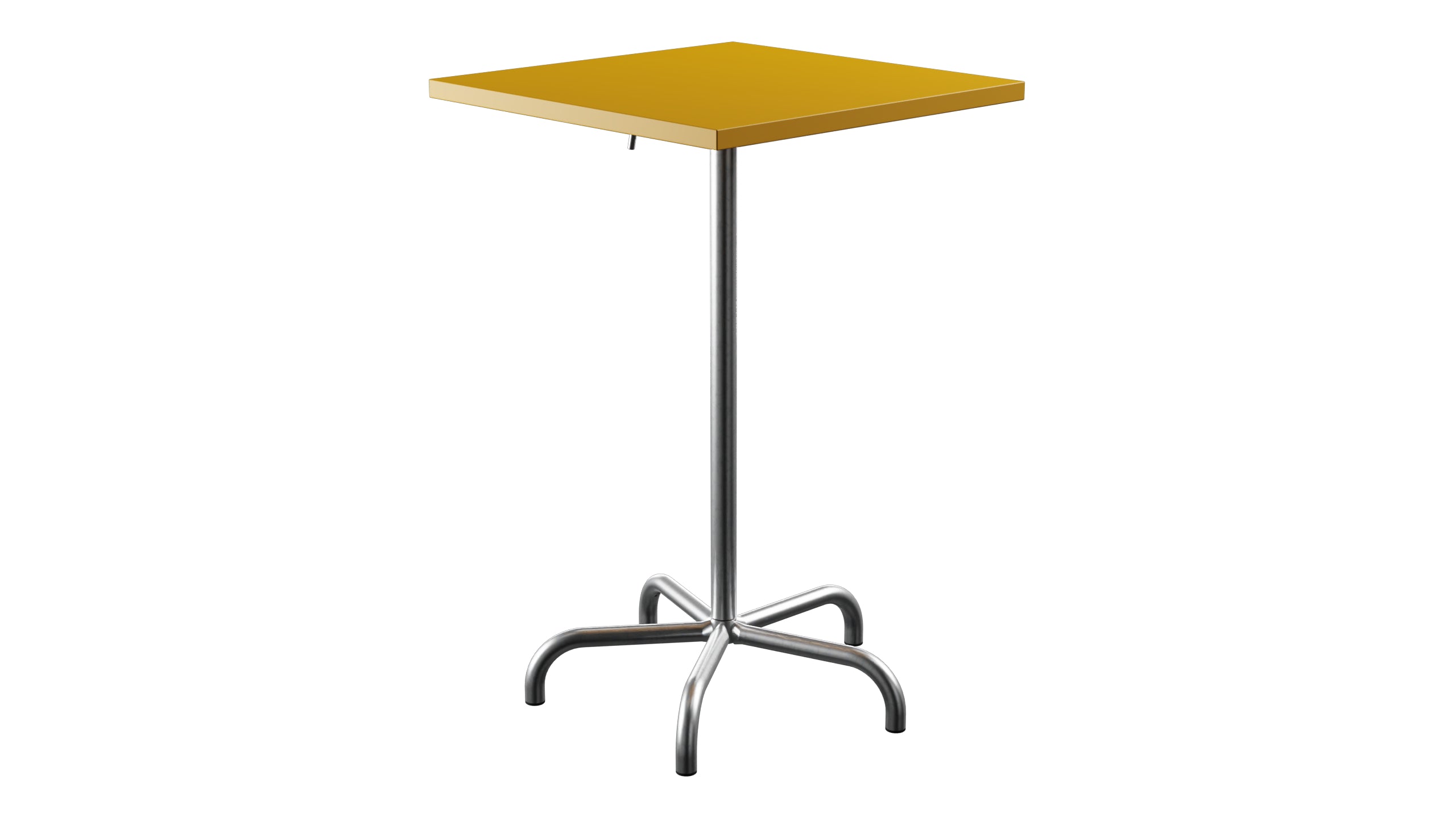 Säntis Metall-Stehtisch Outdoor 70x70 / 110 klappbar in Gelb präsentiert im Onlineshop von KAQTU Design AG. Hochtisch Outdoor ist von Schaffner
