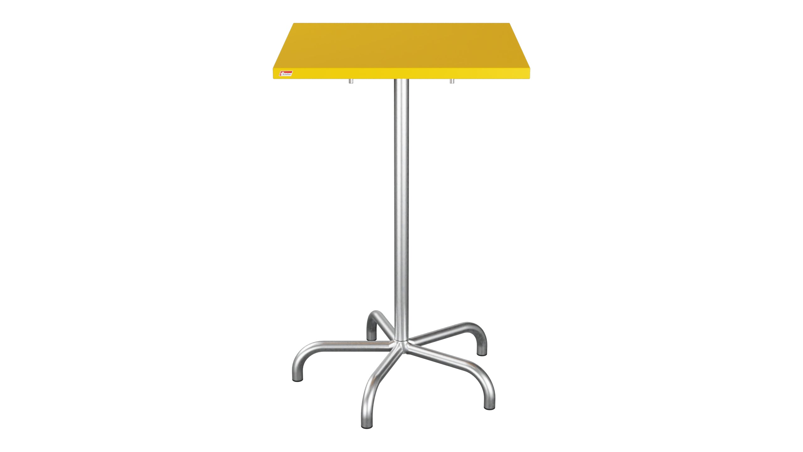Säntis Metall-Stehtisch Outdoor 70x70 / 110 klappbar in Gelb präsentiert im Onlineshop von KAQTU Design AG. Hochtisch Outdoor ist von Schaffner