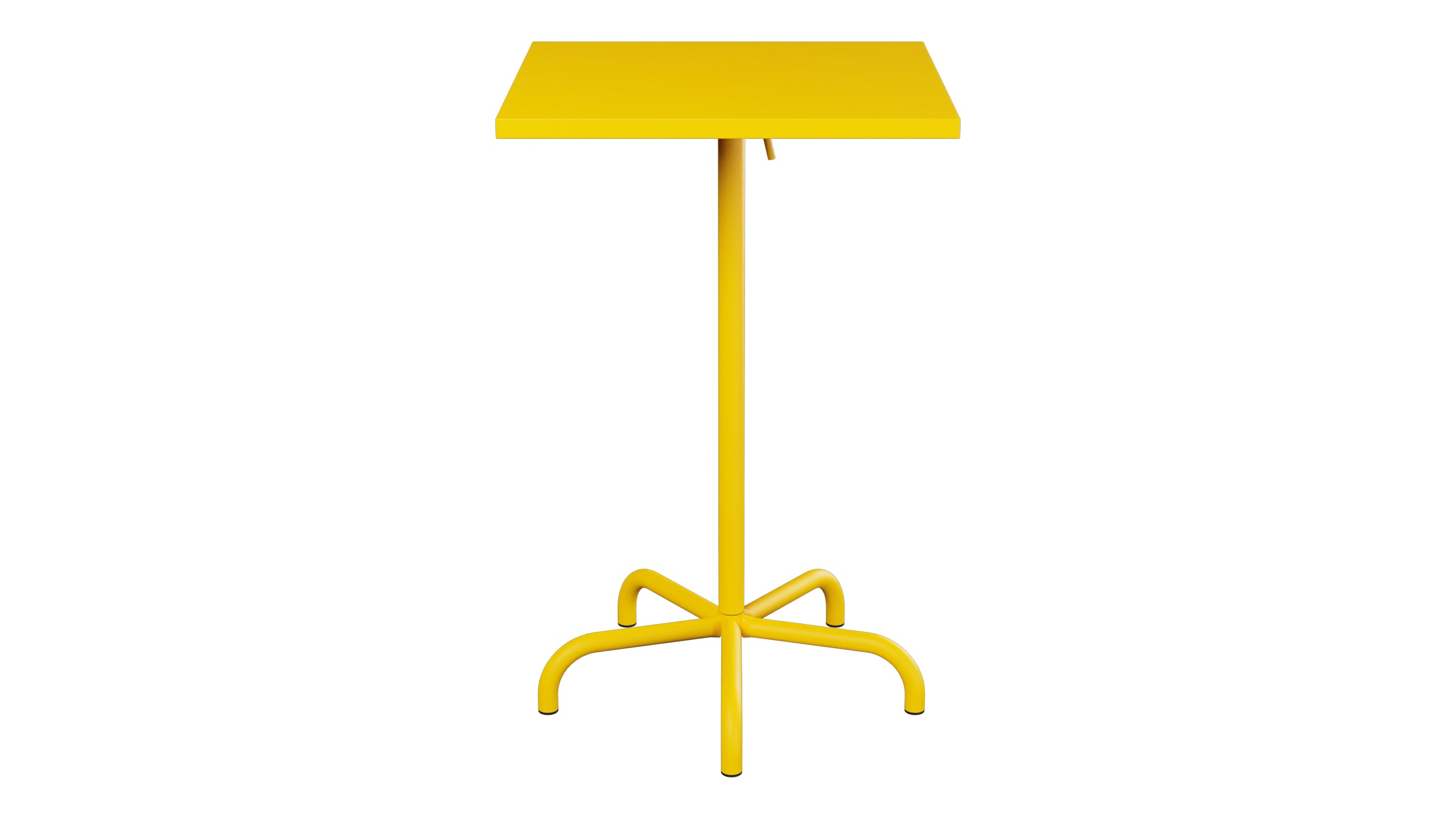 Säntis Metall-Stehtisch Outdoor 70x70 / 110 klappbar in Gelb präsentiert im Onlineshop von KAQTU Design AG. Hochtisch Outdoor ist von Schaffner