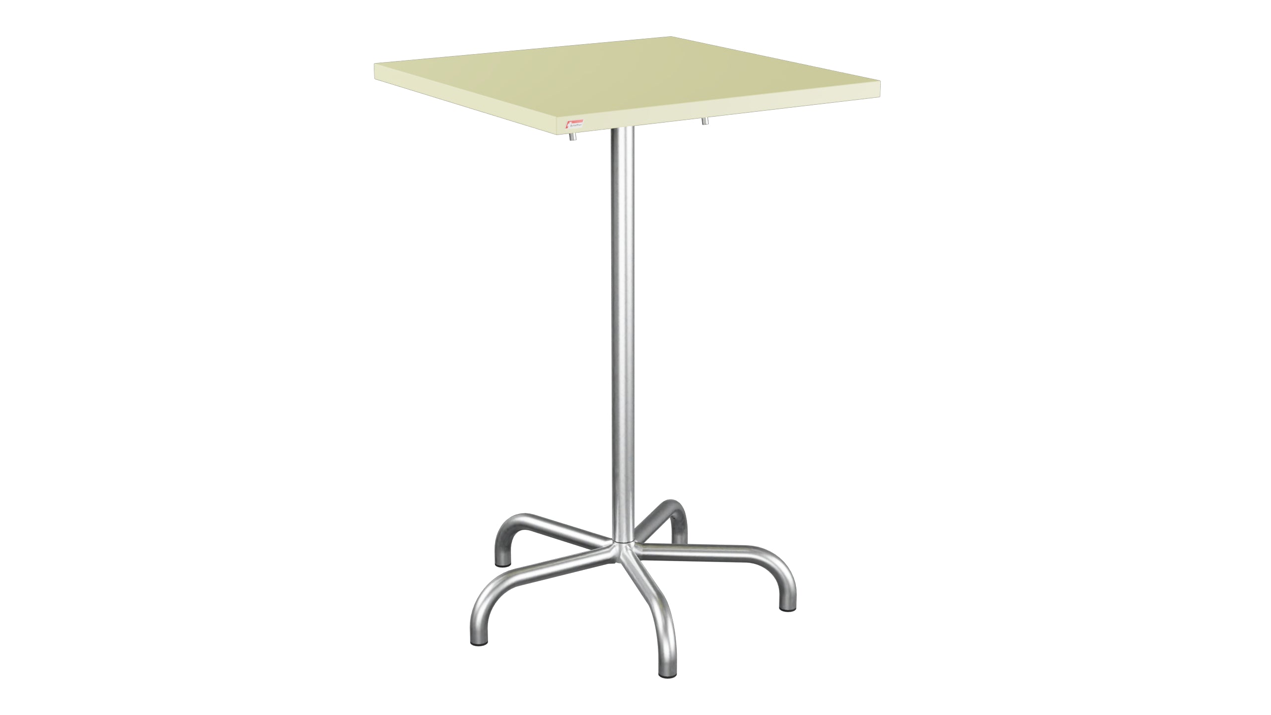 Säntis Metall-Stehtisch Outdoor 70x70 / 110 klappbar in Buchsbaumgelb präsentiert im Onlineshop von KAQTU Design AG. Hochtisch Outdoor ist von Schaffner