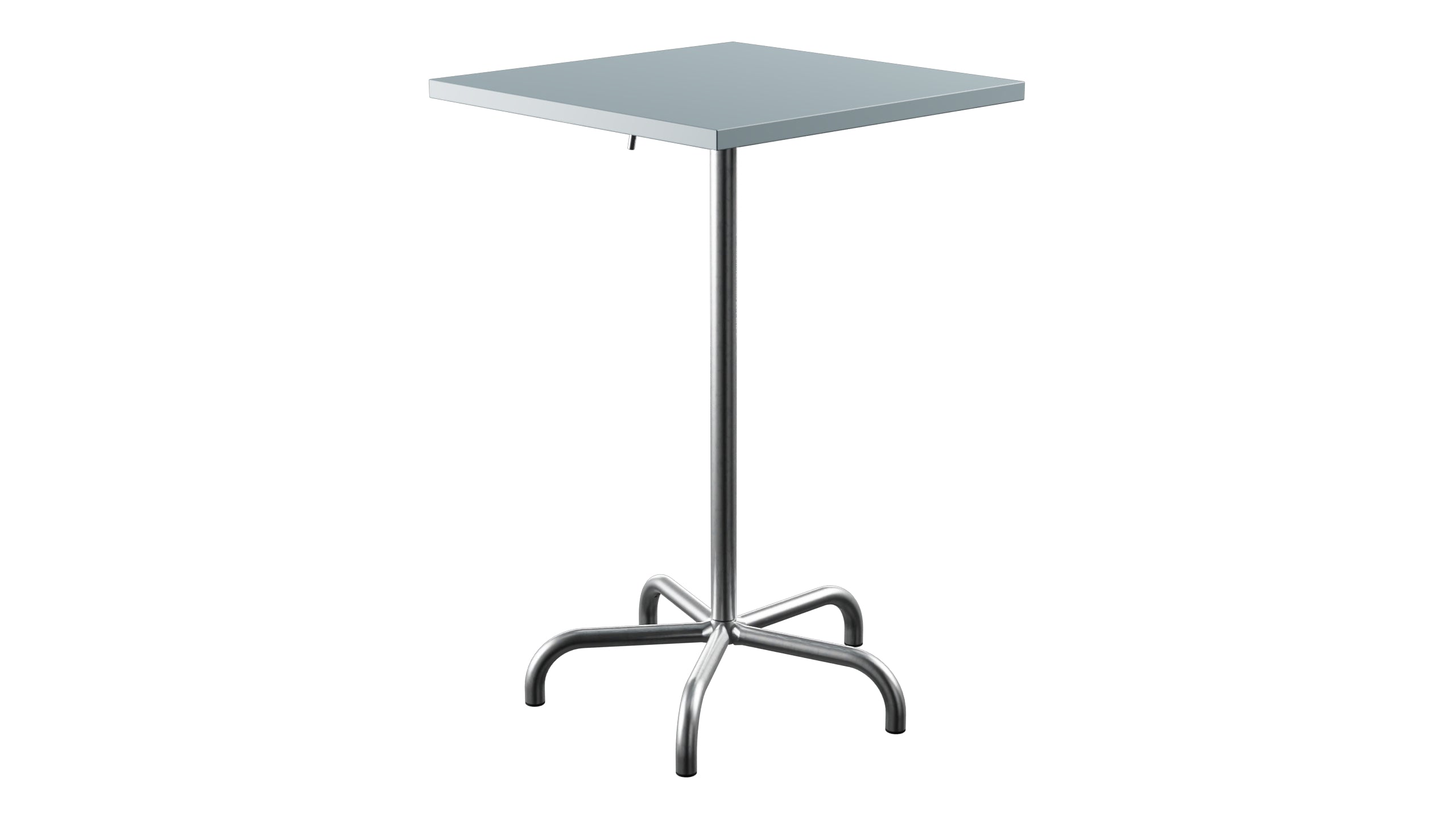 Säntis Metall-Stehtisch Outdoor 70x70 / 110 klappbar in Pastellblau präsentiert im Onlineshop von KAQTU Design AG. Hochtisch Outdoor ist von Schaffner