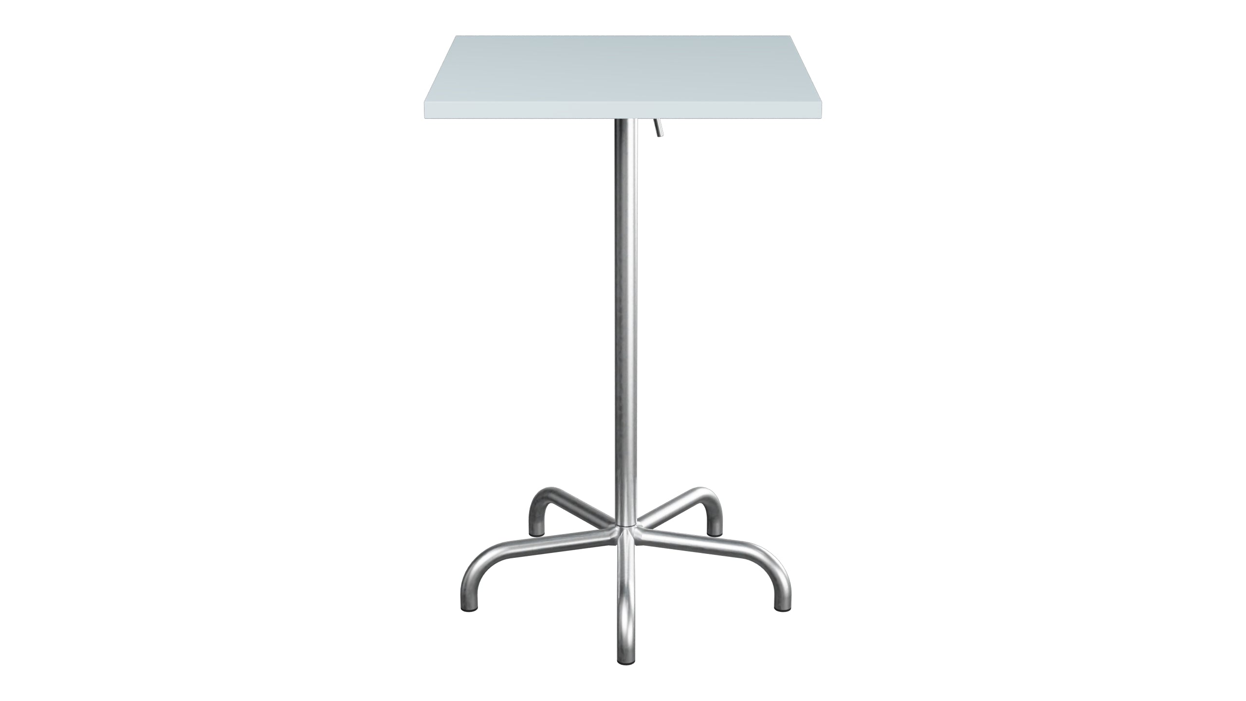 Säntis Metall-Stehtisch Outdoor 70x70 / 110 klappbar in Pastellblau präsentiert im Onlineshop von KAQTU Design AG. Hochtisch Outdoor ist von Schaffner