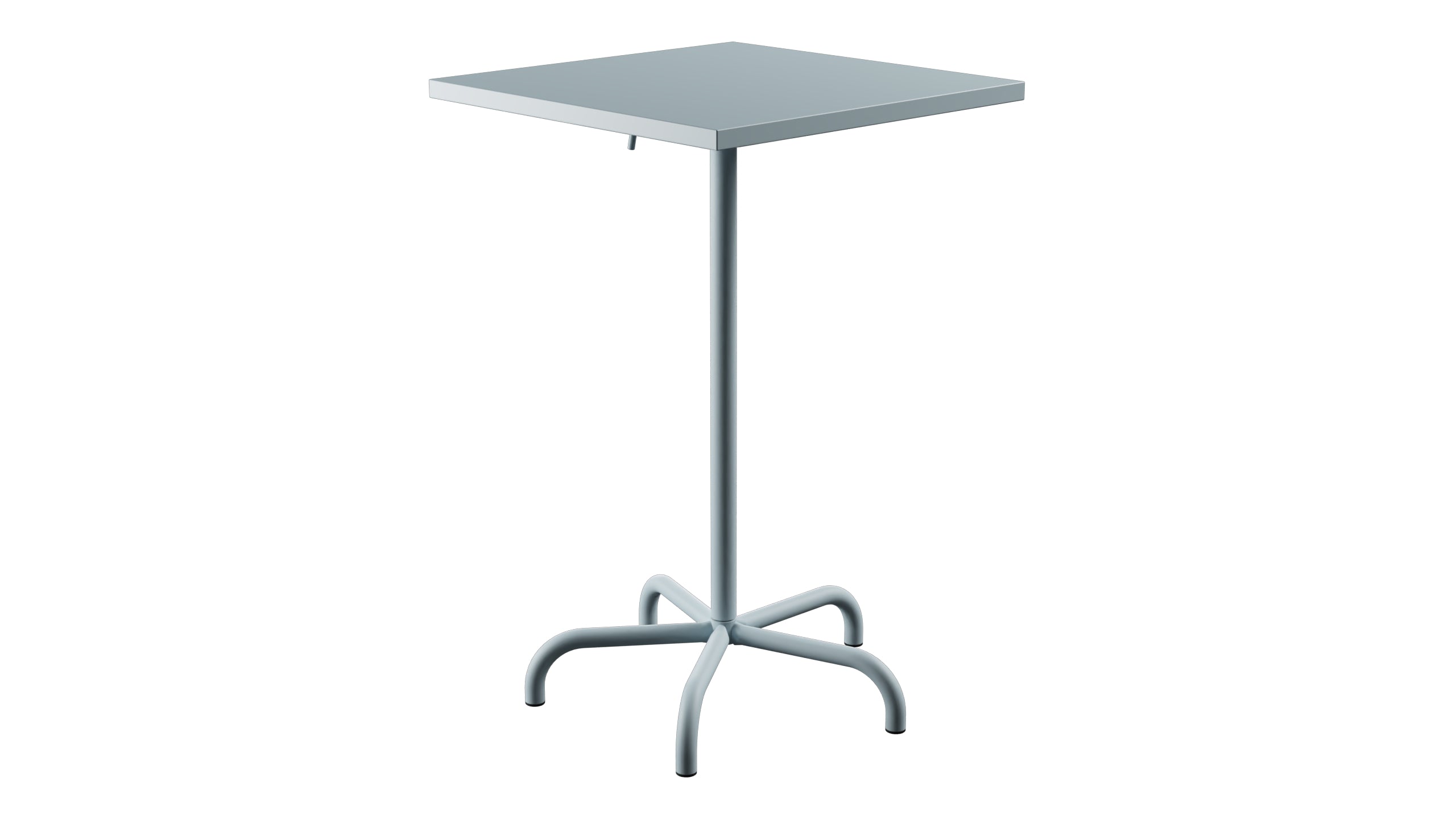 Säntis Metall-Stehtisch Outdoor 70x70 / 110 klappbar in Pastellblau präsentiert im Onlineshop von KAQTU Design AG. Hochtisch Outdoor ist von Schaffner