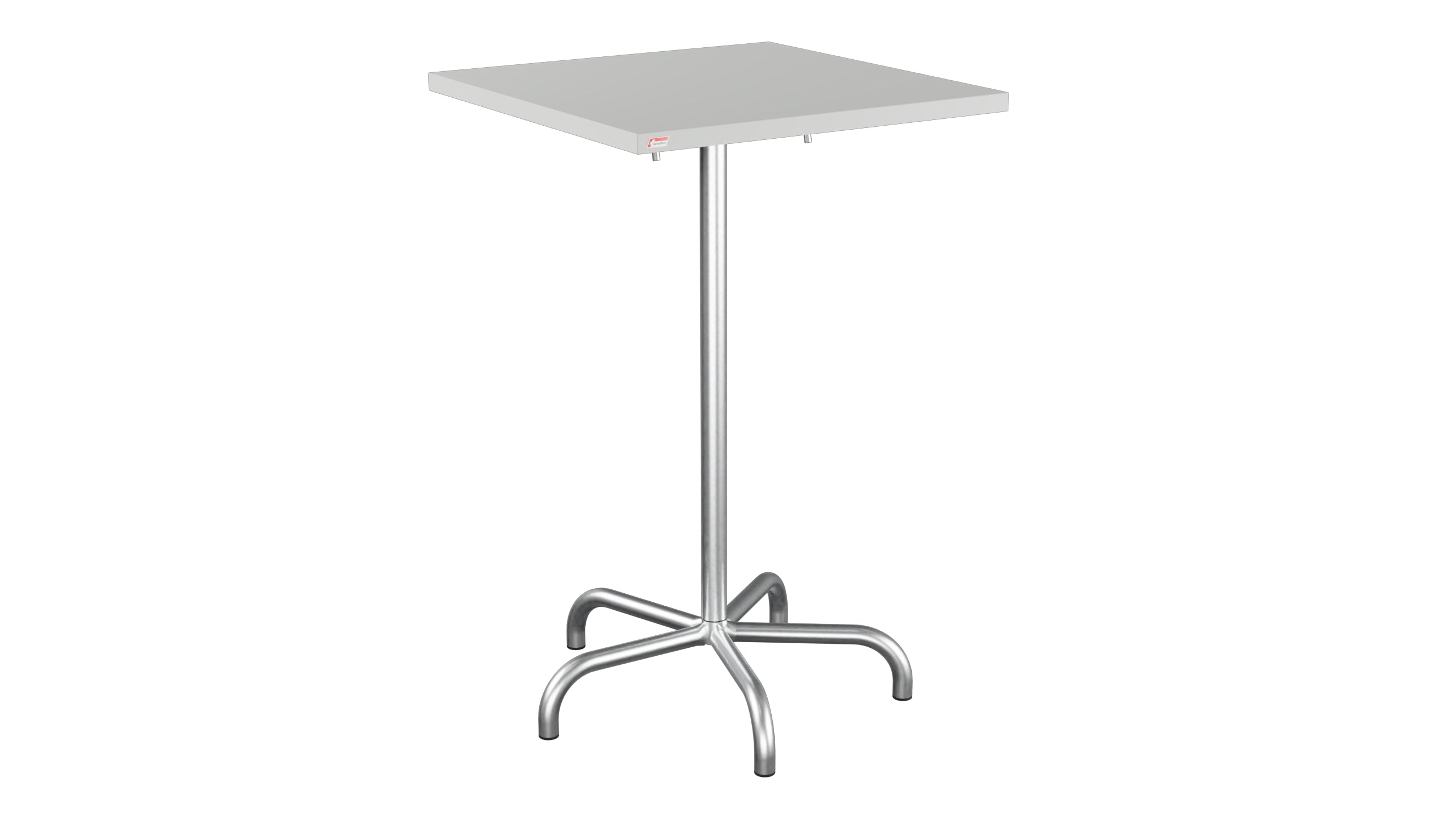 Säntis Metall-Stehtisch Outdoor 70x70 / 110 klappbar in Alusilber präsentiert im Onlineshop von KAQTU Design AG. Hochtisch Outdoor ist von Schaffner