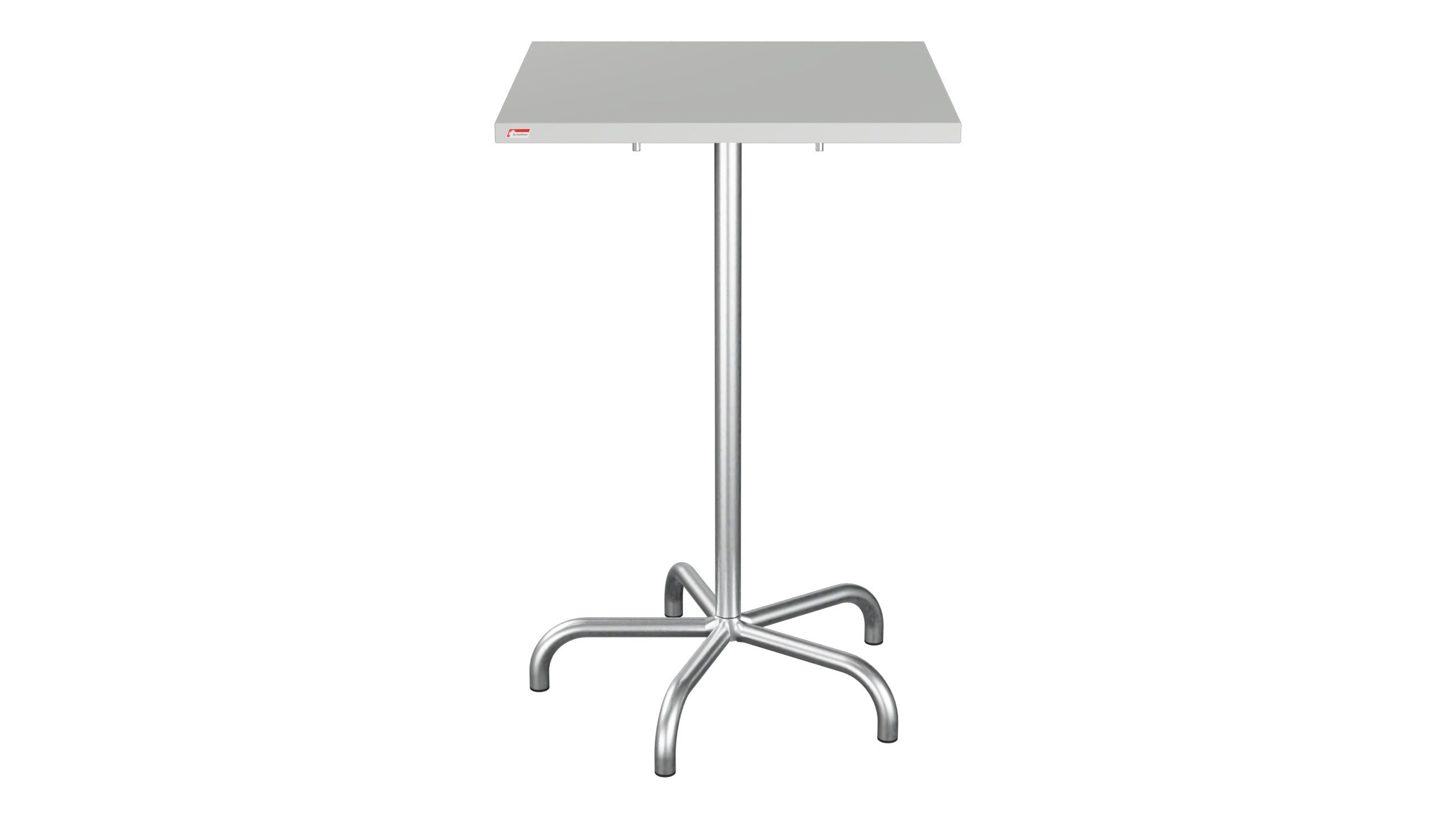 Säntis Metall-Stehtisch Outdoor 70x70 / 110 klappbar in Alusilber präsentiert im Onlineshop von KAQTU Design AG. Hochtisch Outdoor ist von Schaffner