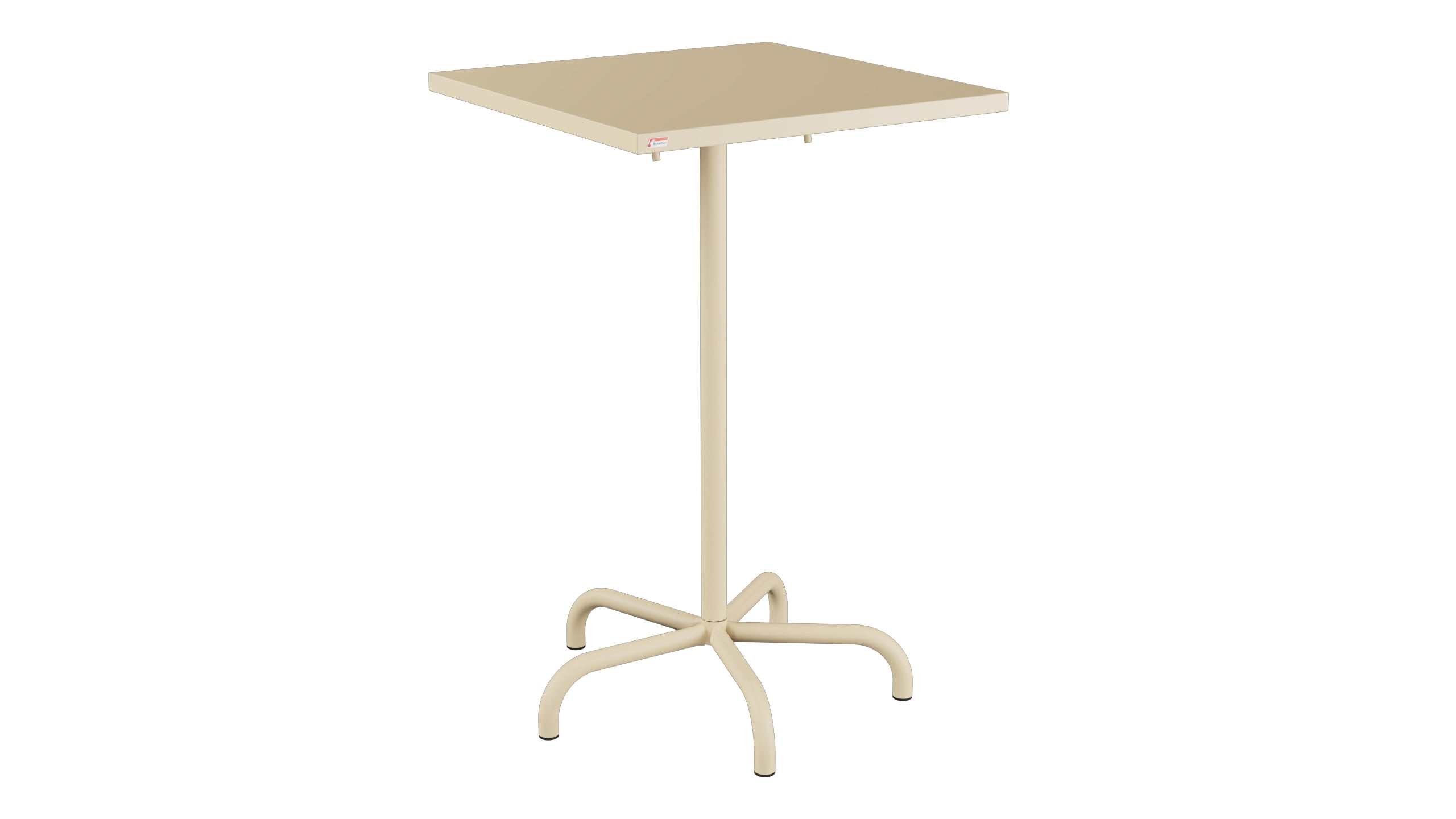Säntis Metall-Stehtisch Outdoor 70x70 / 110 klappbar in Pastellbraun präsentiert im Onlineshop von KAQTU Design AG. Hochtisch Outdoor ist von Schaffner