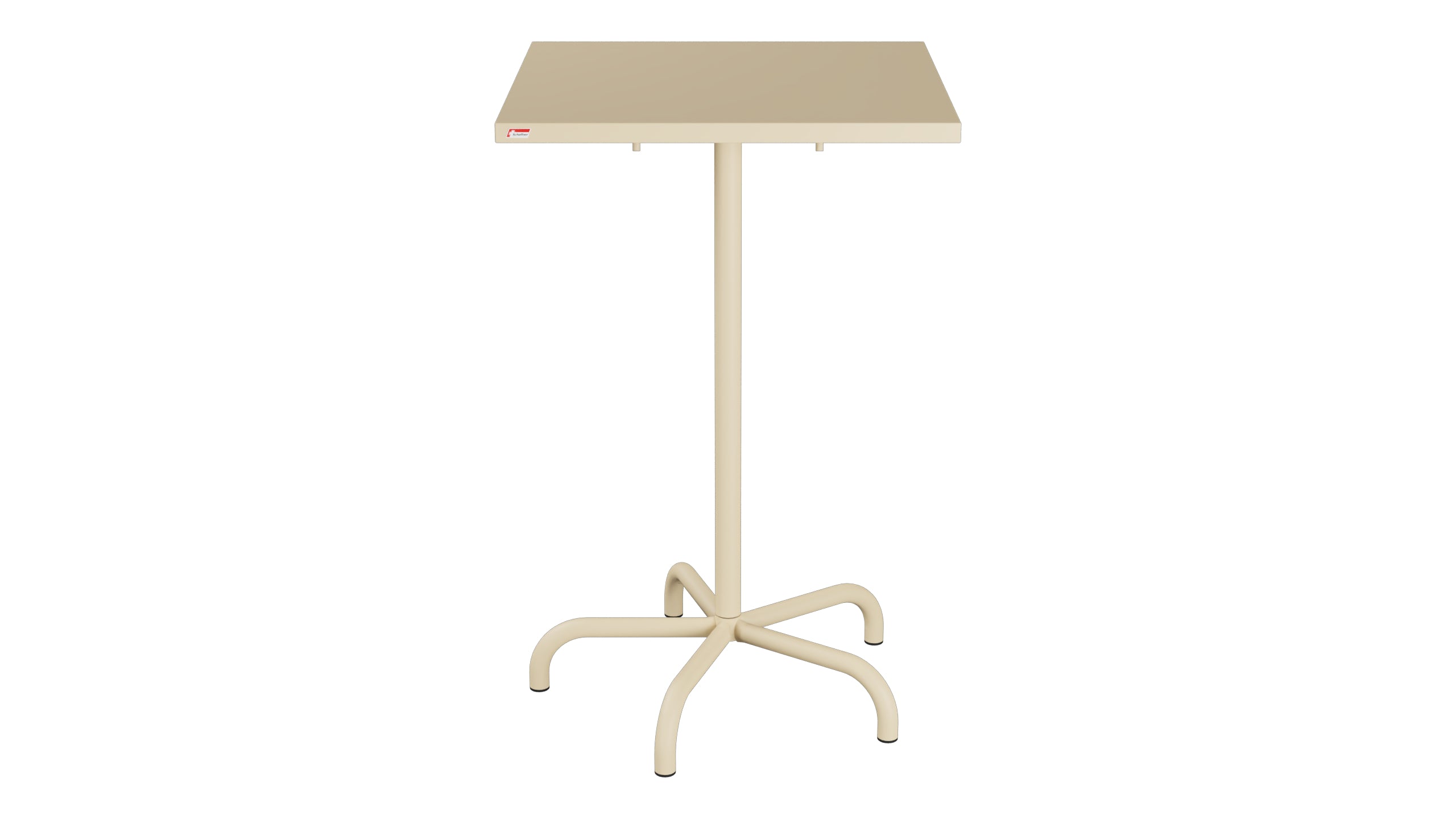 Säntis Metall-Stehtisch Outdoor 70x70 / 110 klappbar in Pastellbraun präsentiert im Onlineshop von KAQTU Design AG. Hochtisch Outdoor ist von Schaffner