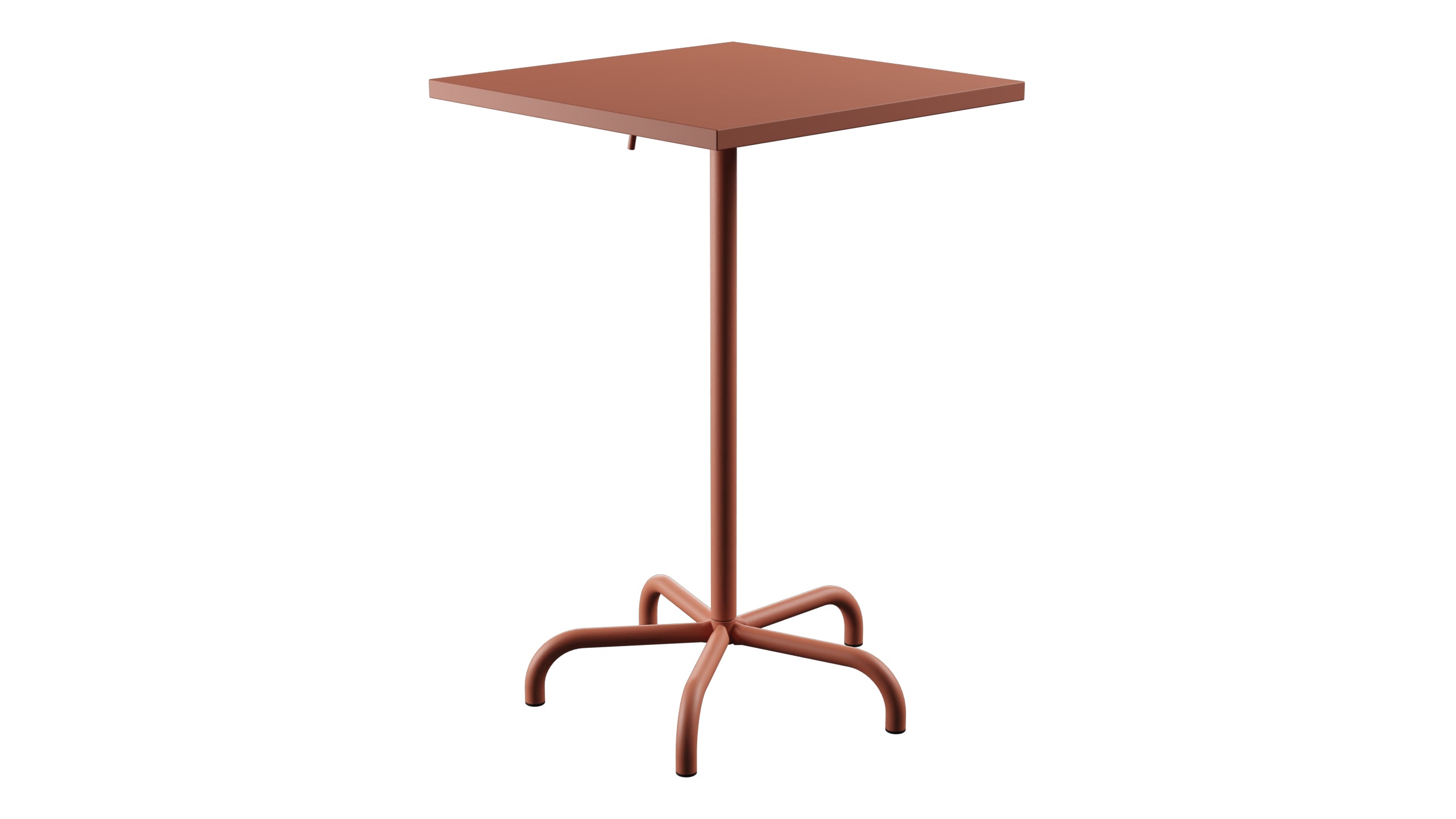 Säntis Metall-Stehtisch Outdoor 70x70 / 110 klappbar in Pastellterracotta präsentiert im Onlineshop von KAQTU Design AG. Hochtisch Outdoor ist von Schaffner