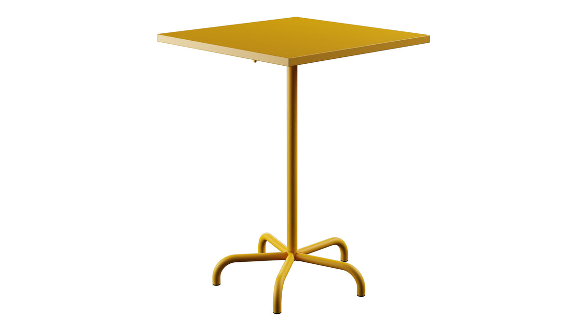 Säntis Metall-Stehtisch Outdoor 80x80 /110 klappbar in Gelb präsentiert im Onlineshop von KAQTU Design AG. Hochtisch Outdoor ist von Schaffner