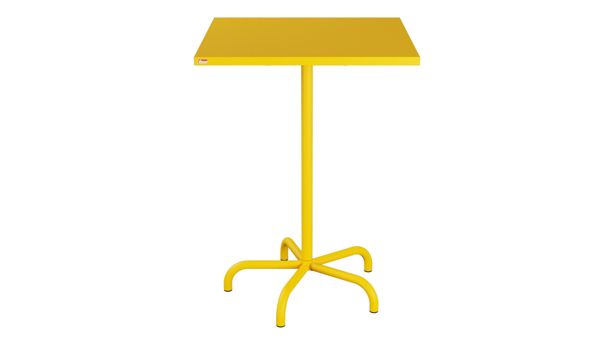 Säntis Metall-Stehtisch Outdoor 80x80 /110 klappbar in Gelb präsentiert im Onlineshop von KAQTU Design AG. Hochtisch Outdoor ist von Schaffner
