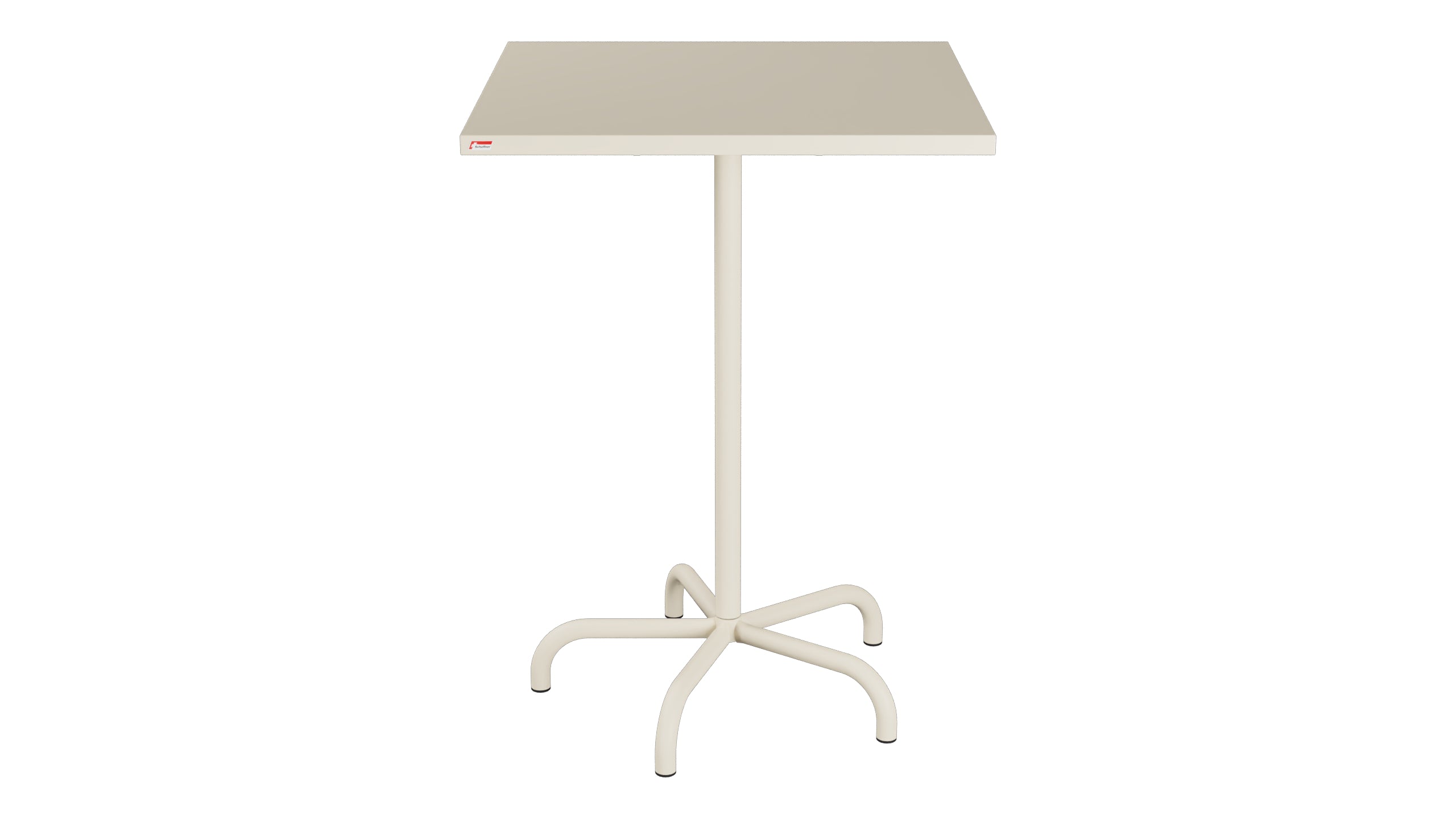 Säntis Metall-Stehtisch Outdoor 80x80 /110 klappbar in Pastellsand präsentiert im Onlineshop von KAQTU Design AG. Hochtisch Outdoor ist von Schaffner