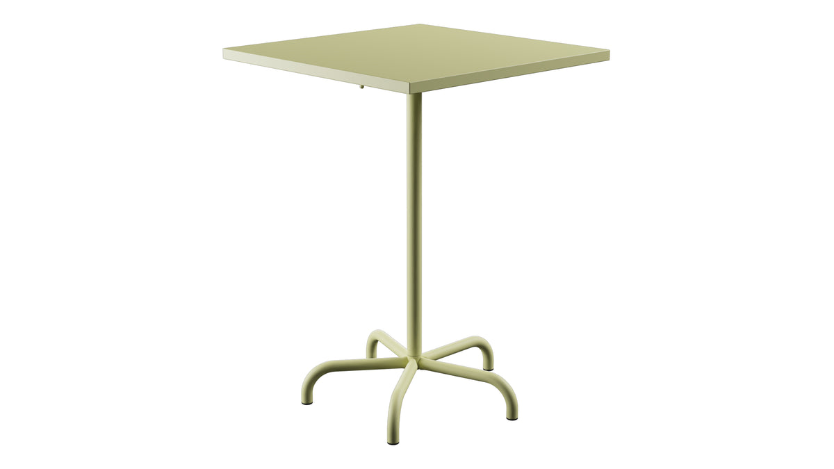 Säntis Metall-Stehtisch Outdoor 80x80 /110 klappbar in Buchsbaumgelb präsentiert im Onlineshop von KAQTU Design AG. Hochtisch Outdoor ist von Schaffner