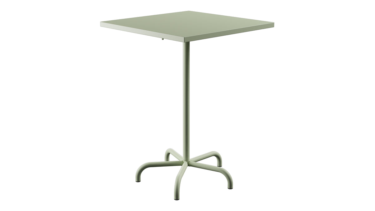 Säntis Metall-Stehtisch Outdoor 80x80 /110 klappbar in Pastellgrün präsentiert im Onlineshop von KAQTU Design AG. Hochtisch Outdoor ist von Schaffner