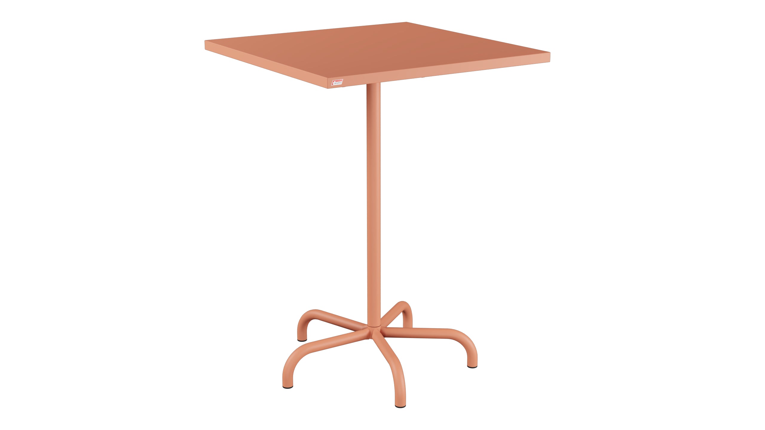 Säntis Metall-Stehtisch Outdoor 80x80 /110 klappbar in Pastellterracotta präsentiert im Onlineshop von KAQTU Design AG. Hochtisch Outdoor ist von Schaffner