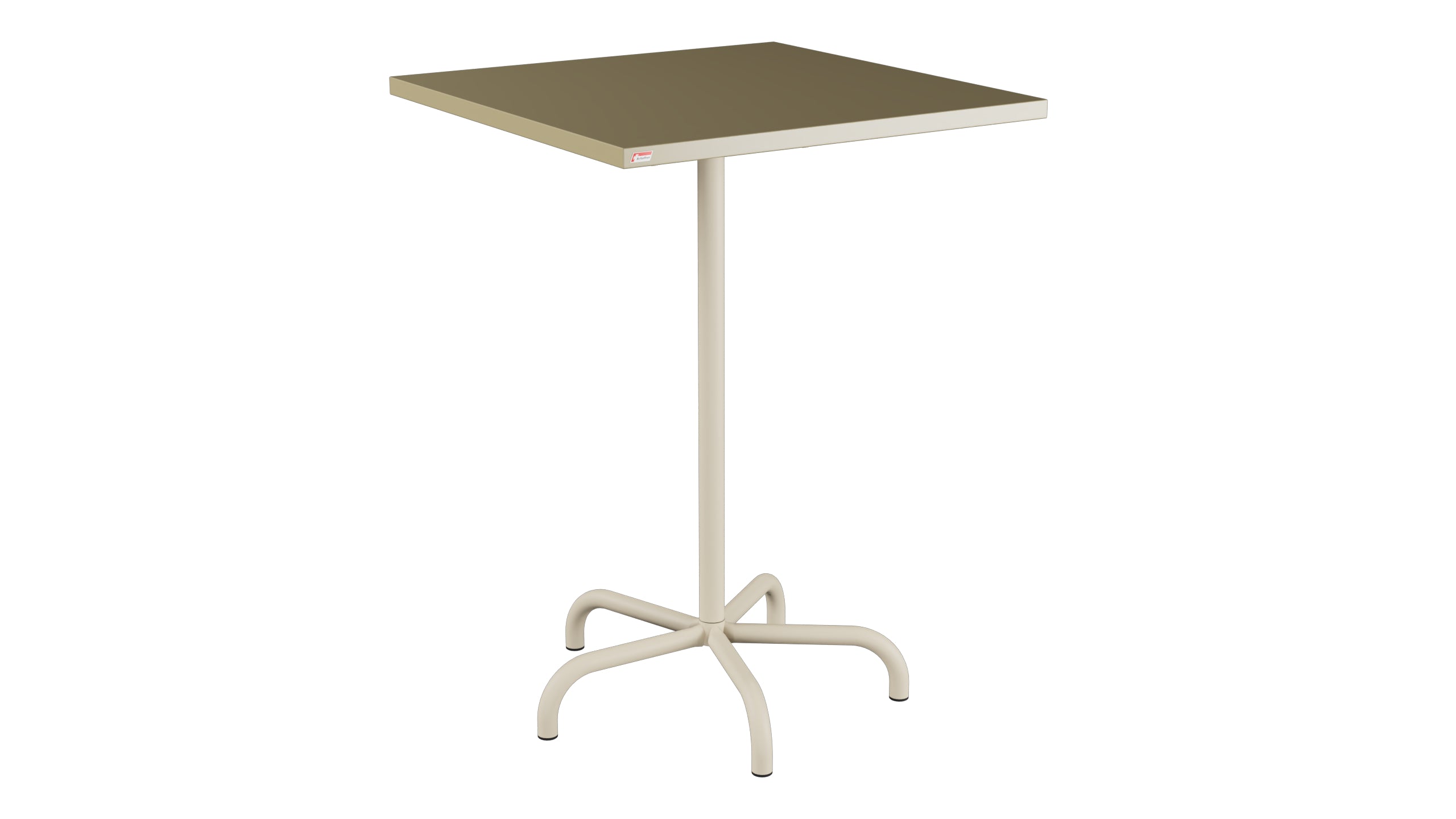 Säntis Metall-Stehtisch Outdoor 80x80 /110 klappbar in Champagner präsentiert im Onlineshop von KAQTU Design AG. Hochtisch Outdoor ist von Schaffner