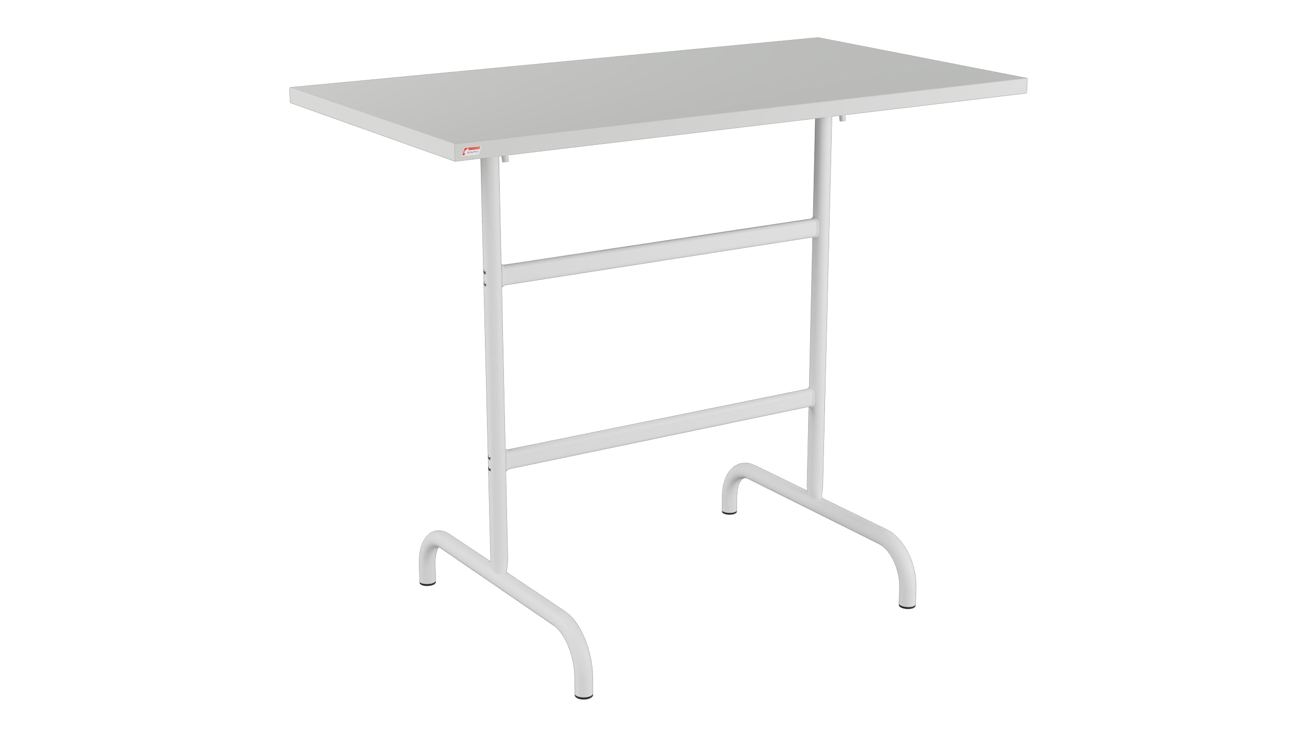 Säntis Metall-Stehtisch Outdoor 130x70 /110 klappbar in Alusilber präsentiert im Onlineshop von KAQTU Design AG. Hochtisch Outdoor ist von Schaffner