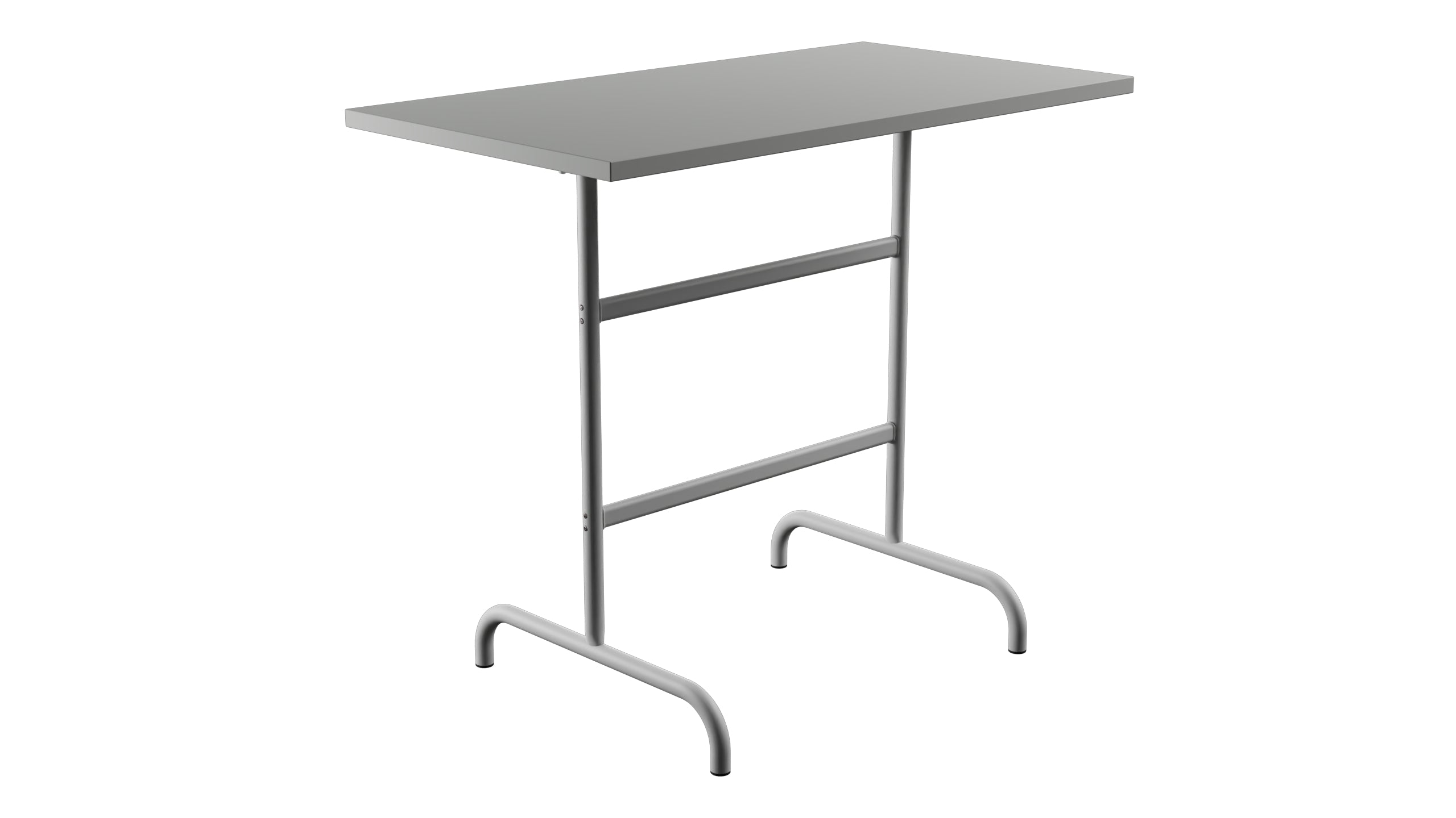 Säntis Metall-Stehtisch Outdoor 130x70 /110 klappbar in Alusilber präsentiert im Onlineshop von KAQTU Design AG. Hochtisch Outdoor ist von Schaffner
