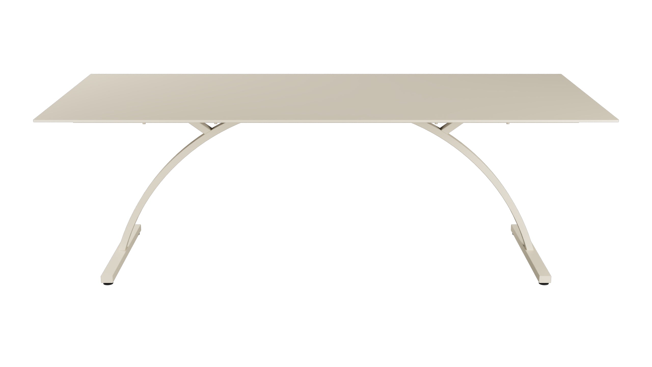 Bernardino Gartentisch aus Glasfaser 220x100 klappbar in Pastellsand präsentiert im Onlineshop von KAQTU Design AG. Gartentisch ist von Schaffner