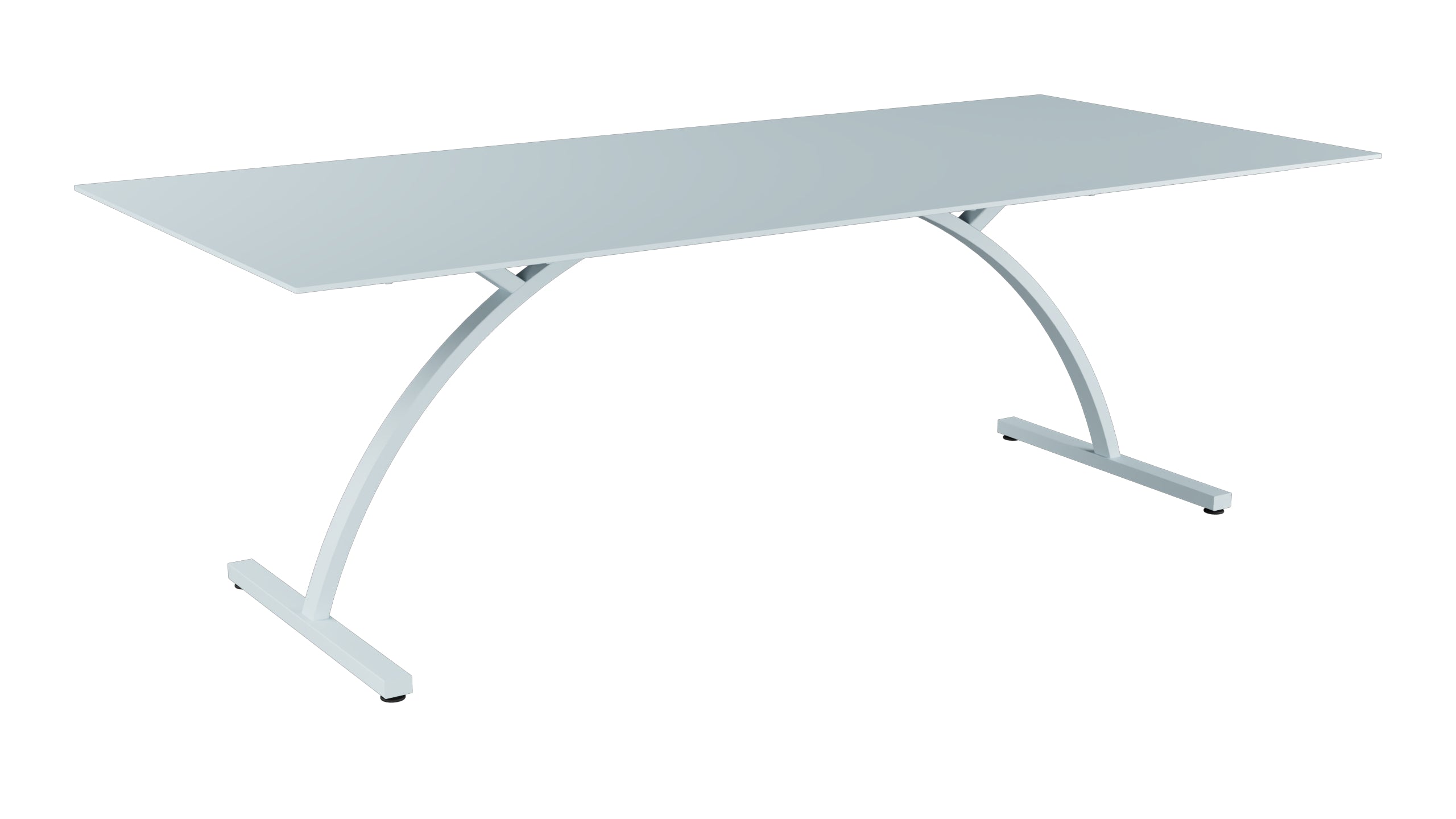 Bernardino Gartentisch aus Glasfaser 220x100 klappbar in Pastellblau präsentiert im Onlineshop von KAQTU Design AG. Gartentisch ist von Schaffner