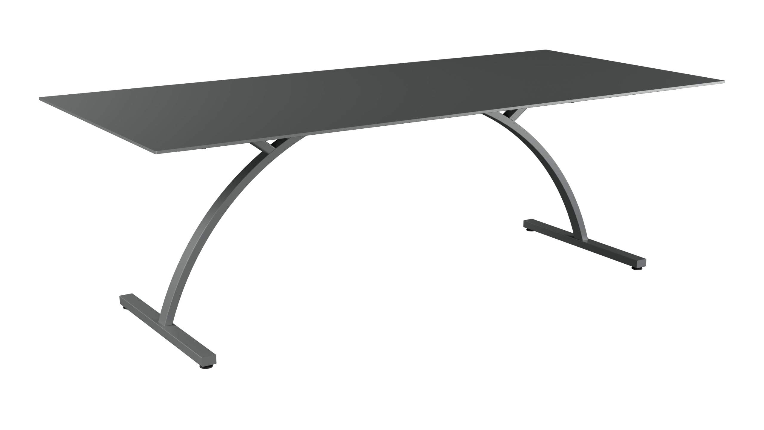 Bernardino Gartentisch aus Glasfaser 220x100 klappbar in Graphit präsentiert im Onlineshop von KAQTU Design AG. Gartentisch ist von Schaffner