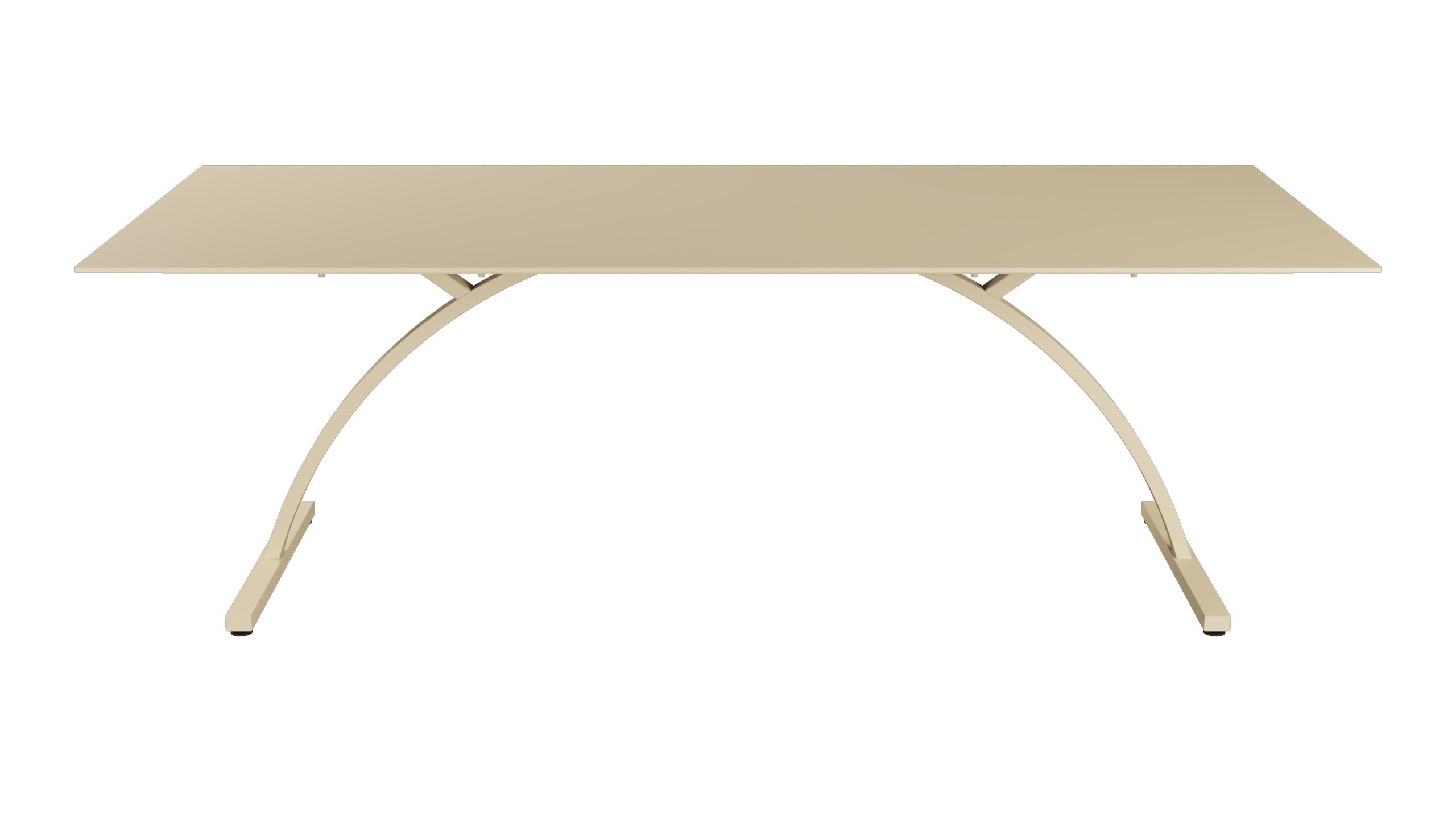 Bernardino Gartentisch aus Glasfaser 220x100 klappbar in Pastellbraun präsentiert im Onlineshop von KAQTU Design AG. Gartentisch ist von Schaffner