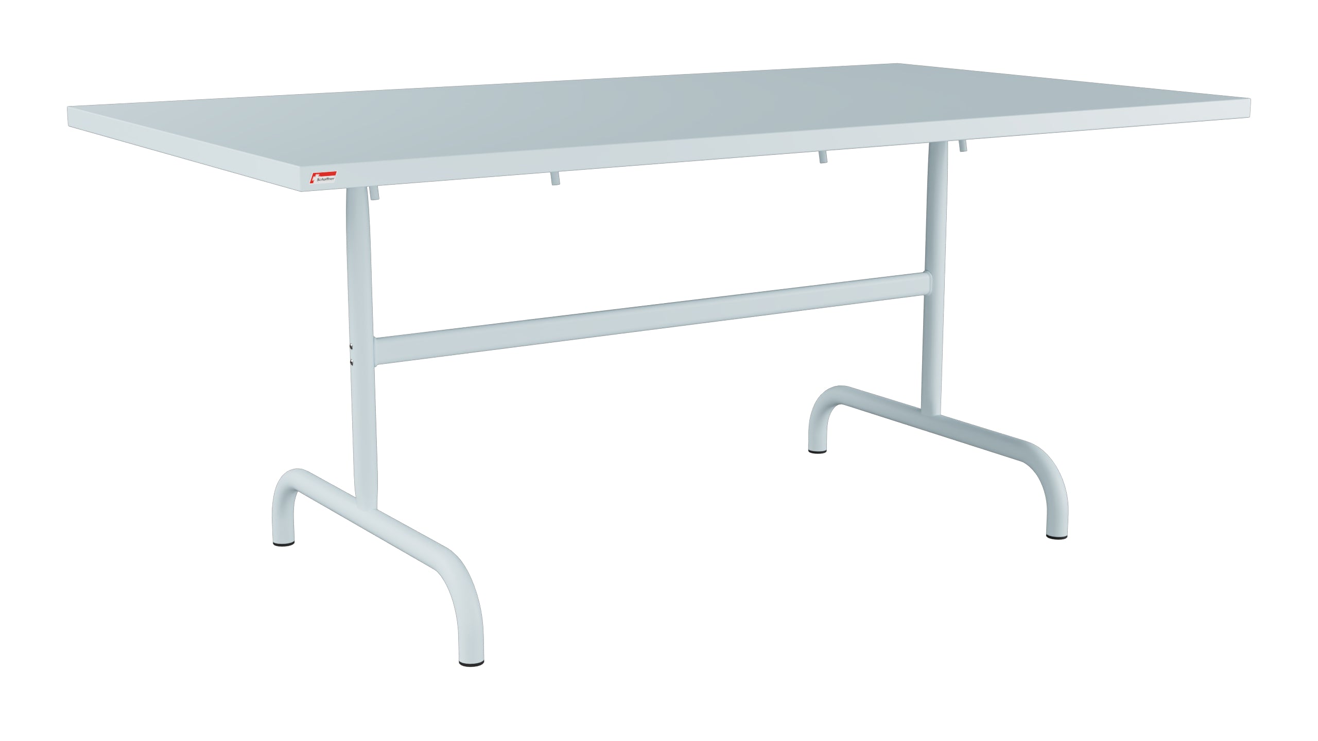 Säntis Metall-Gartentisch 165x90 klappbar in Pastellblau präsentiert im Onlineshop von KAQTU Design AG. Gartentisch ist von Schaffner