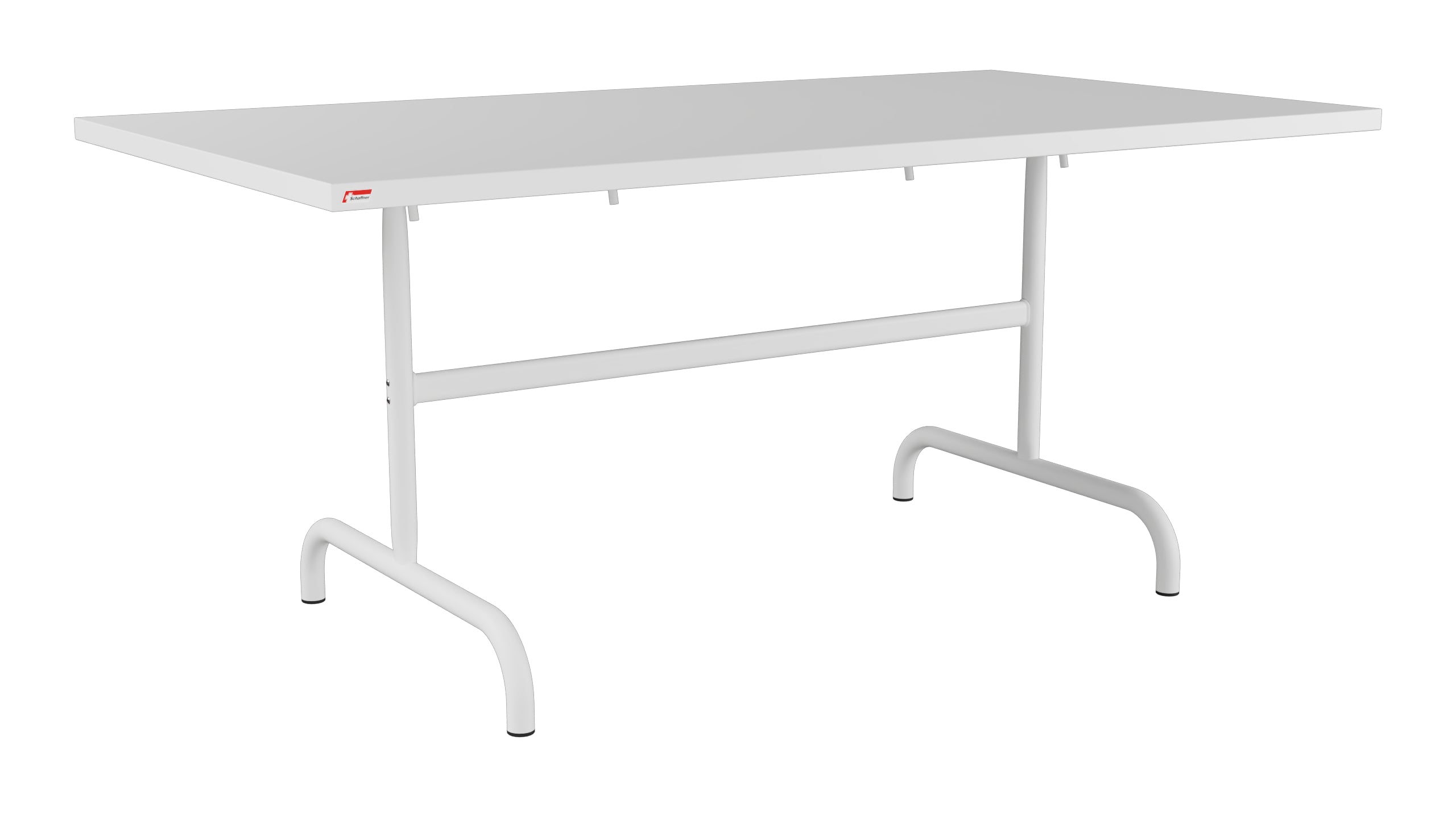 Säntis Metall-Gartentisch 165x90 klappbar in Weiss präsentiert im Onlineshop von KAQTU Design AG. Gartentisch ist von Schaffner