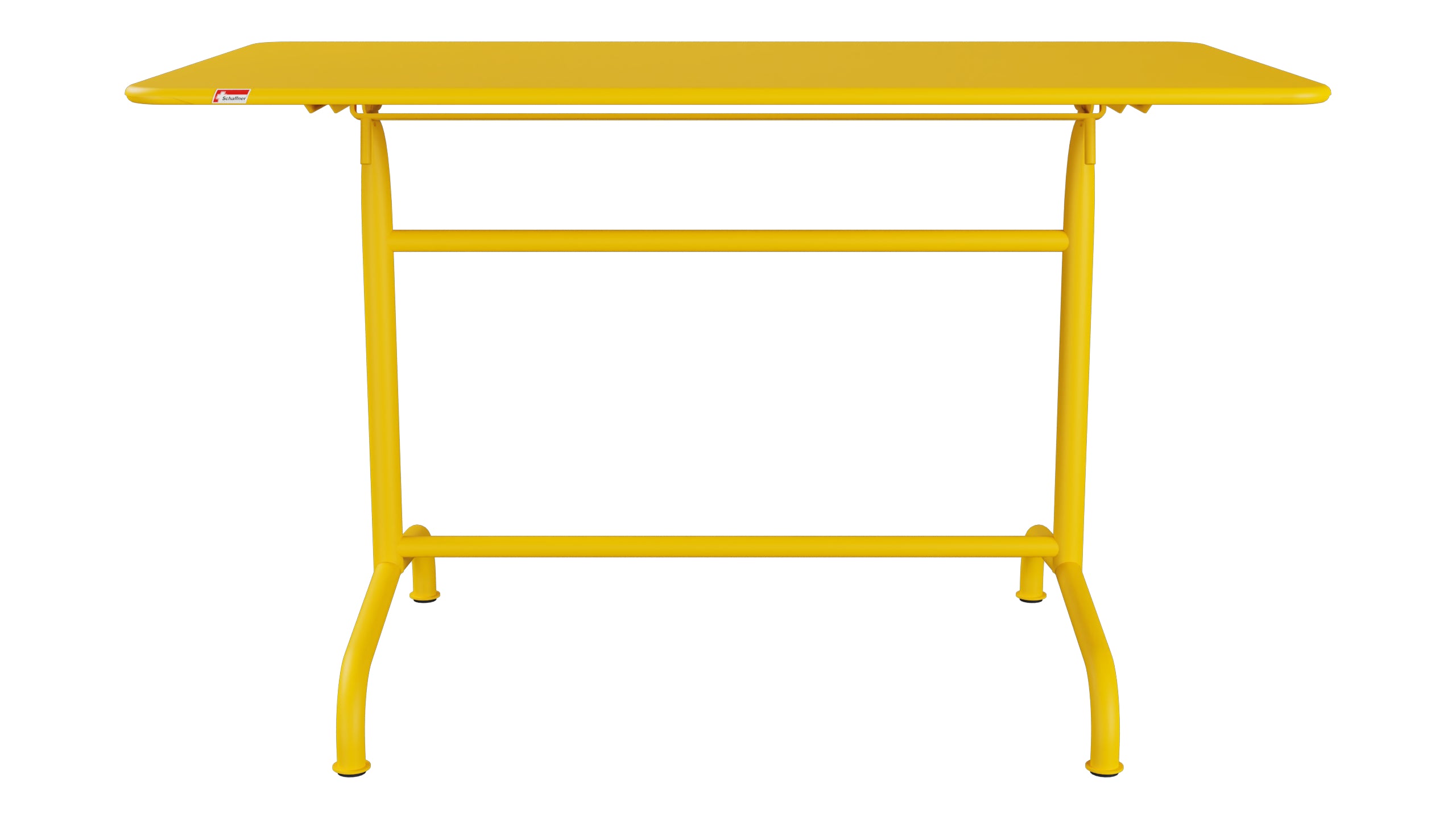 Rigi Metall-Gartentisch 120x70 klappbar in Gelb präsentiert im Onlineshop von KAQTU Design AG. Gartentisch ist von Schaffner