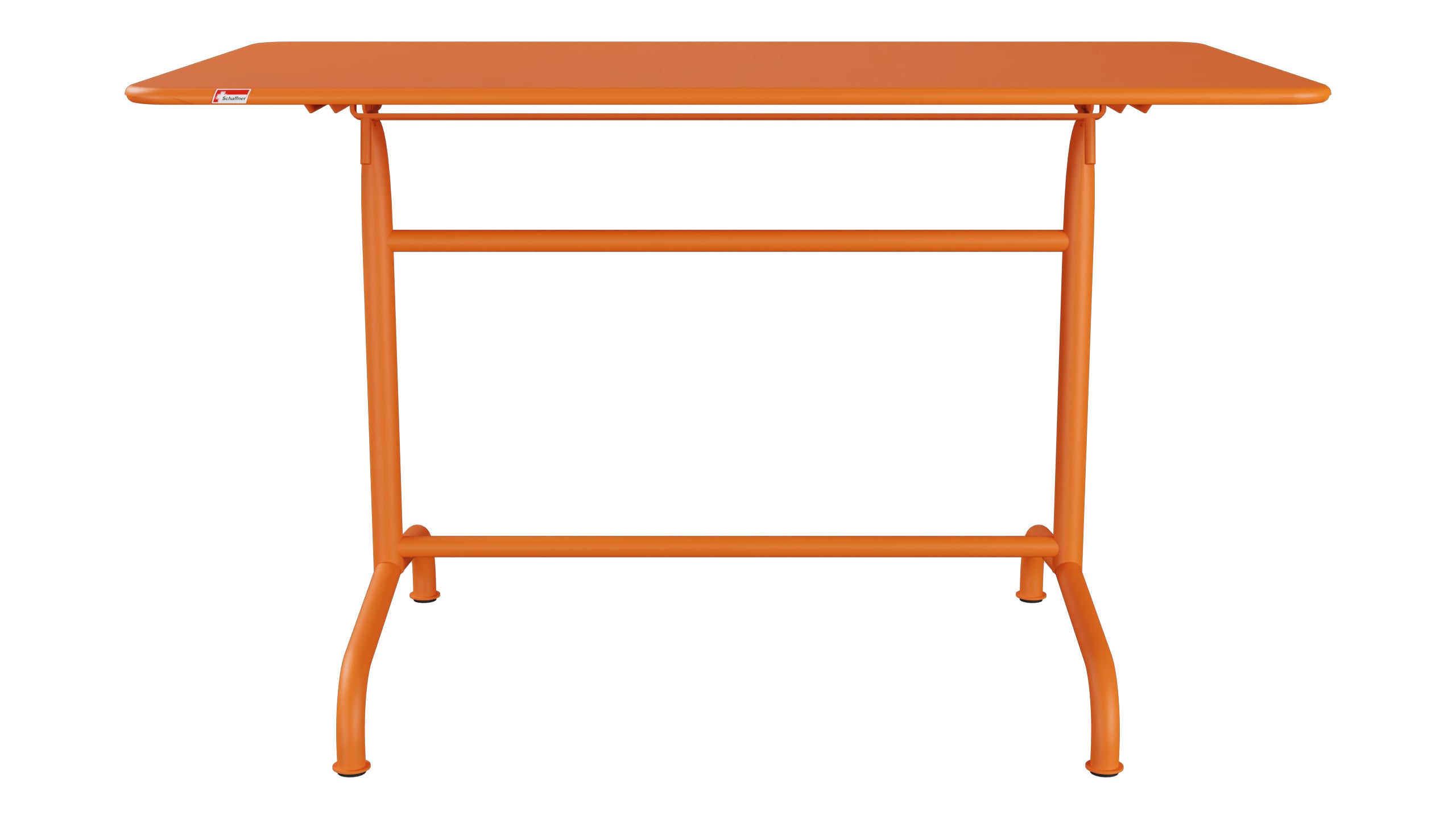 Rigi Metall-Gartentisch 120x70 klappbar in Orange präsentiert im Onlineshop von KAQTU Design AG. Gartentisch ist von Schaffner