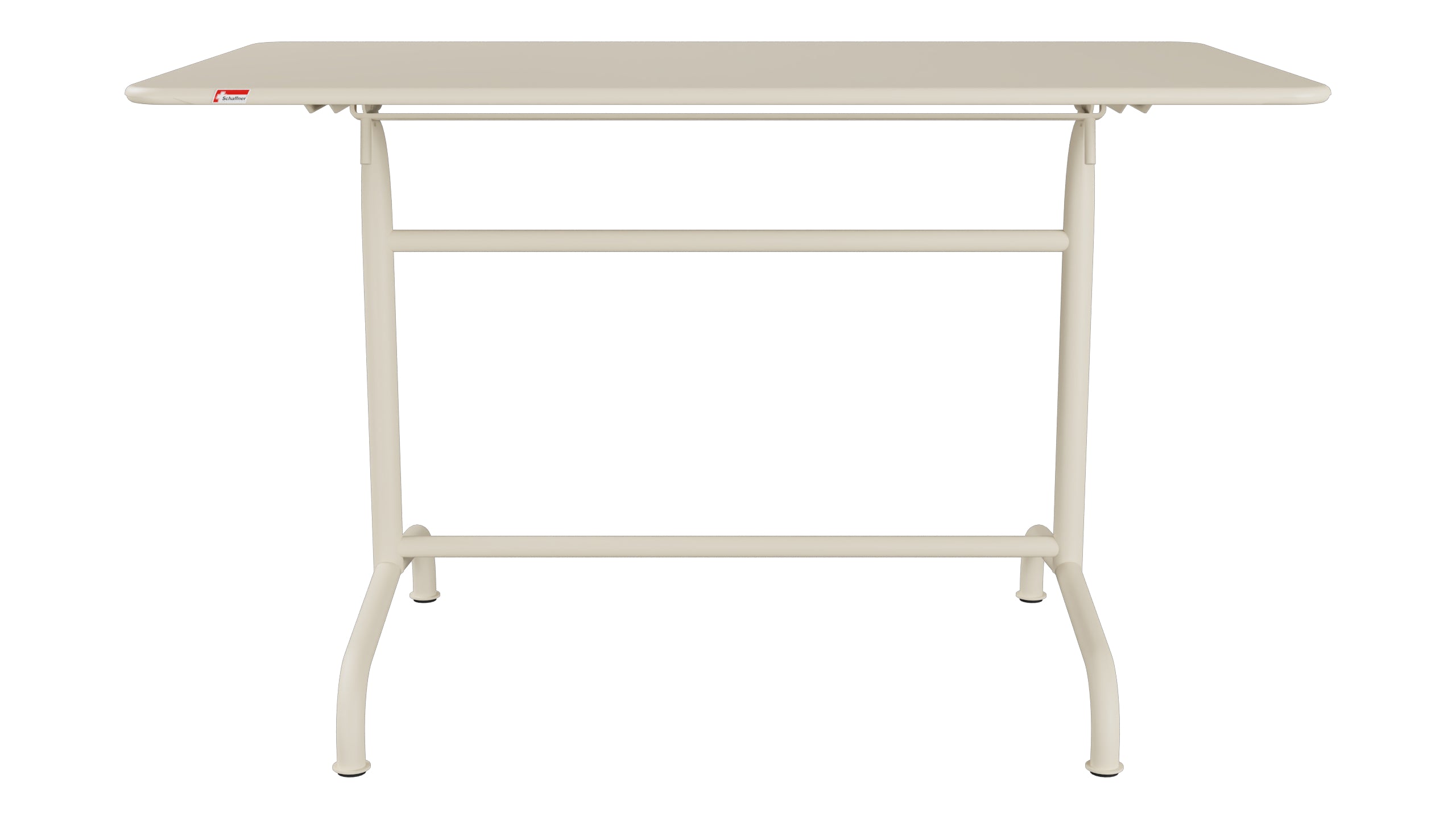 Rigi Metall-Gartentisch 120x70 klappbar in Pastellsand präsentiert im Onlineshop von KAQTU Design AG. Gartentisch ist von Schaffner